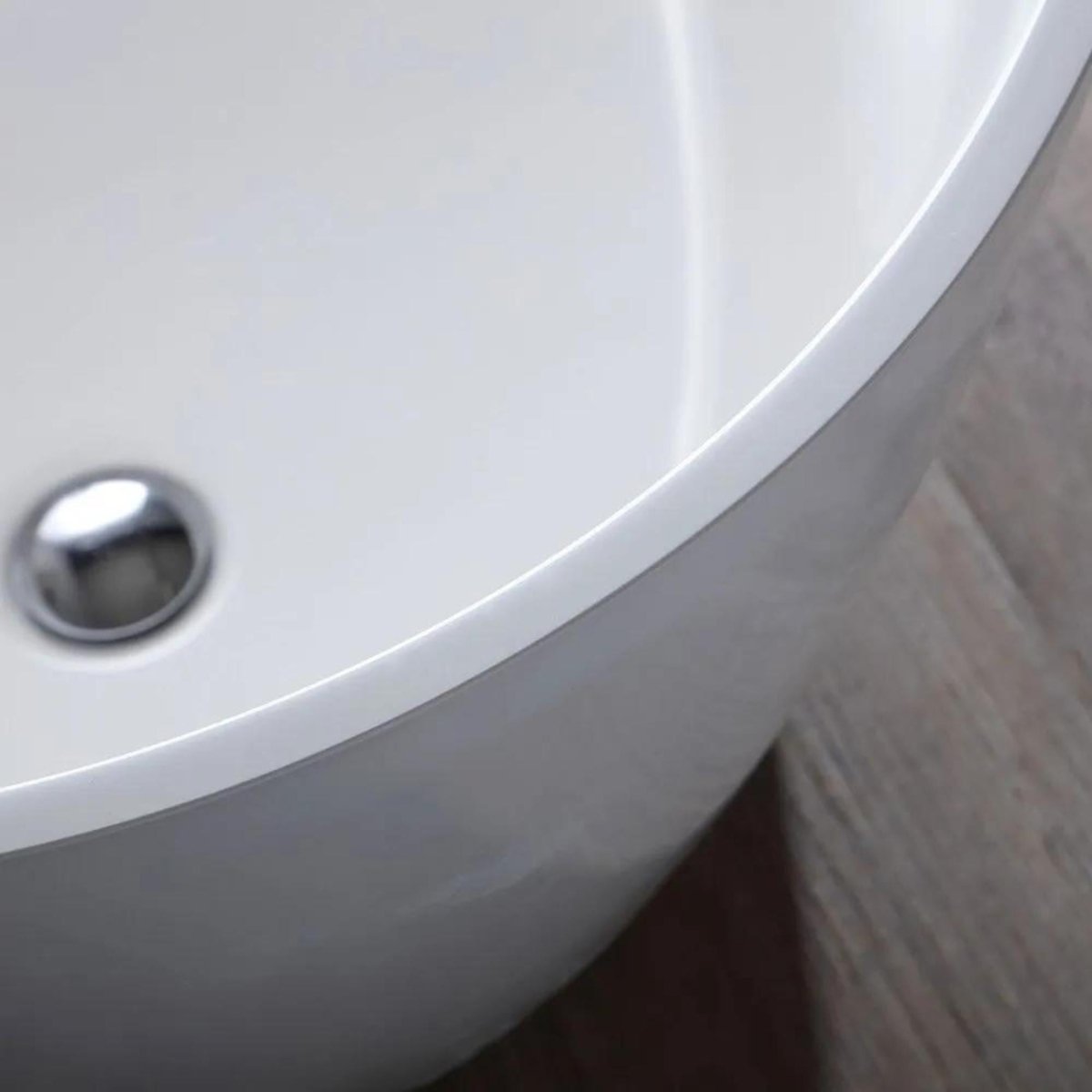 Vasca da bagno ovale moderna "Palma" in resina di marmo bianca cm cm 160,5x80,5 60h - MondoViro