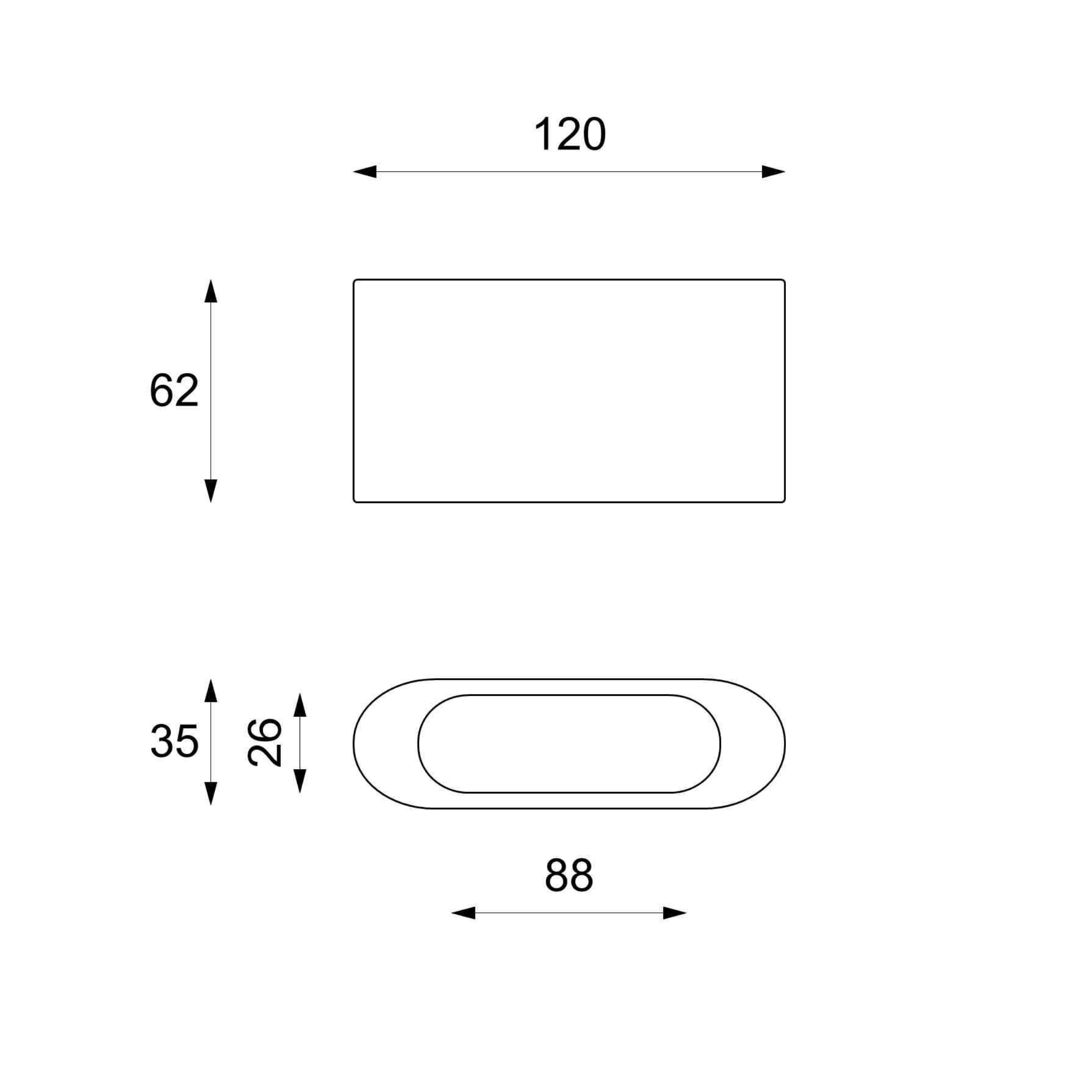 Tavolino basso porta tv moderno in pietra fossile "Tay" cm 120x62 35h