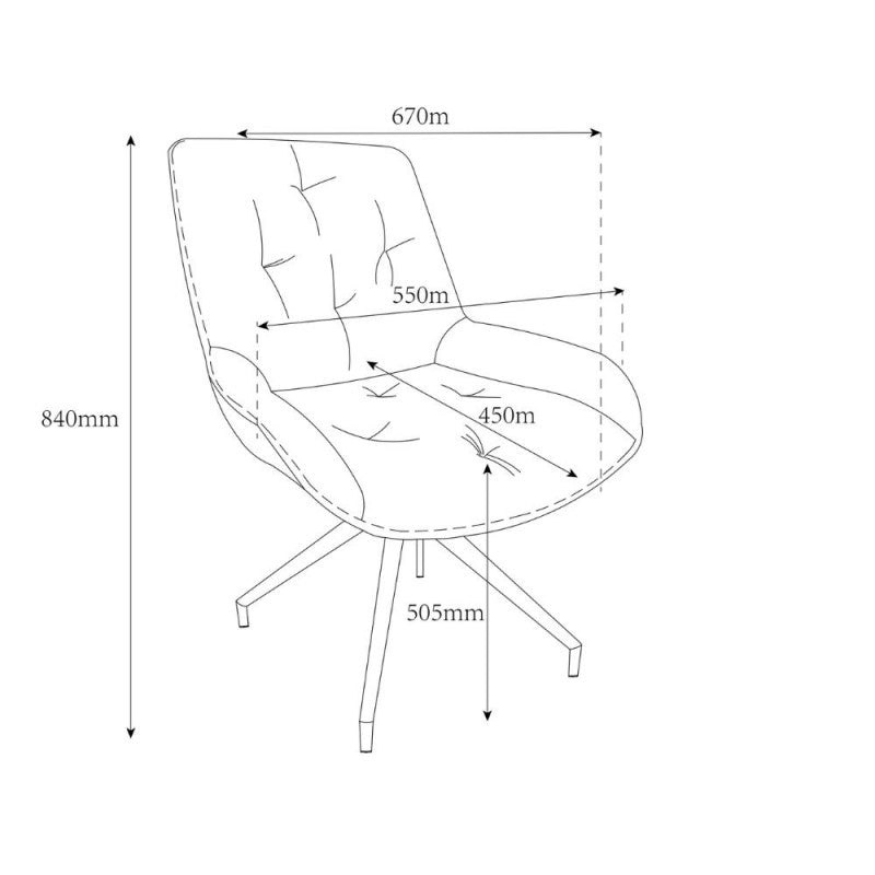 Set di sedie da pranzo "Agora" imbottite in ecopelle con gambe in metallo nere cm 58,5x66,5 87h