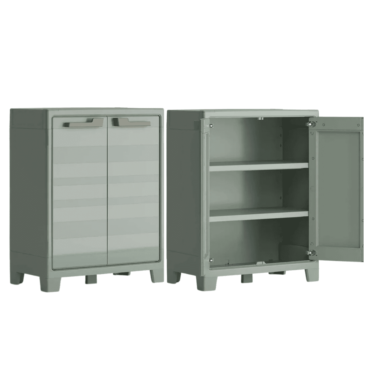 Armadio in resina da giardino "Garden 2.0" con piedini rialzati e ripiani interni - MondoViro