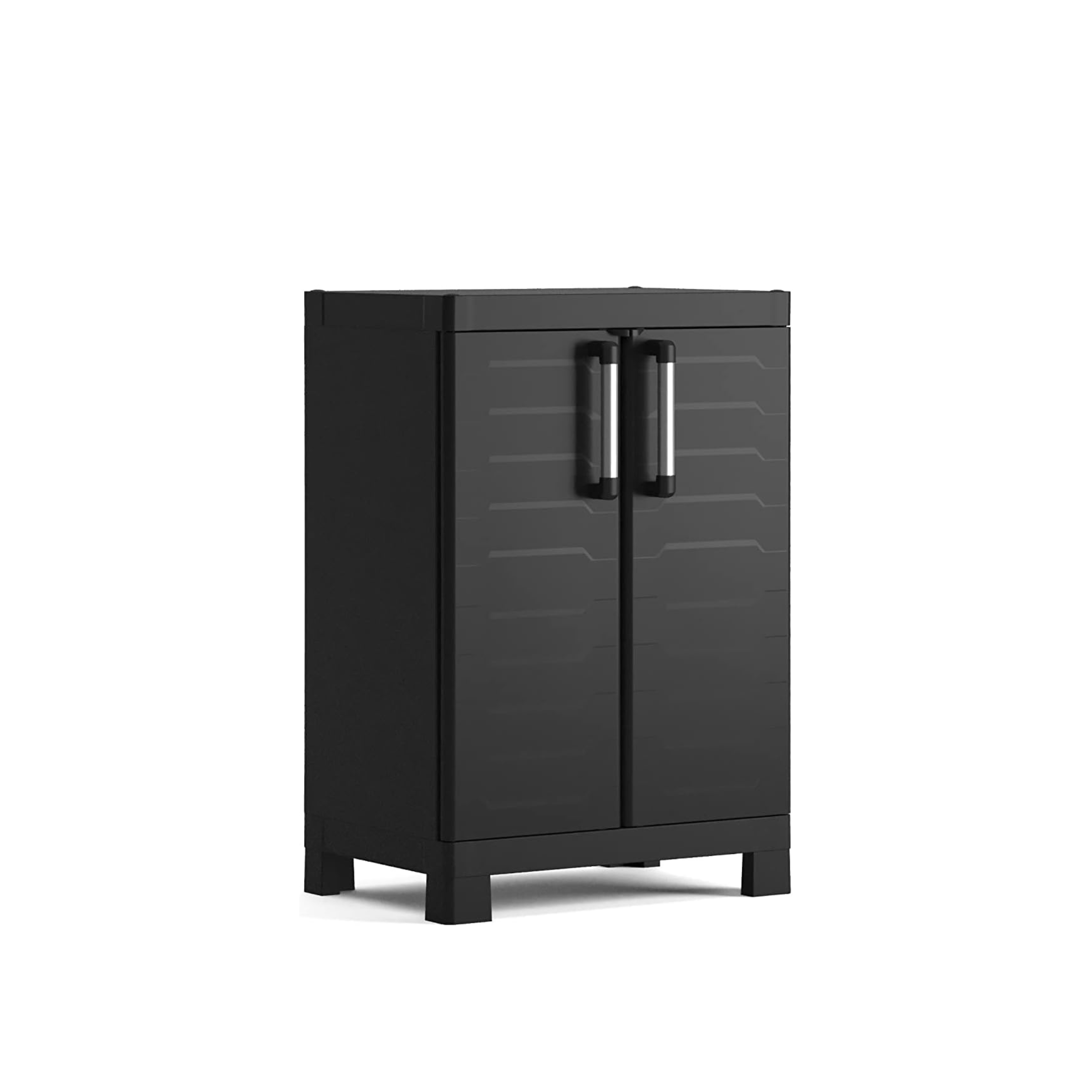 Armadio in resina da giardino "Cindy" con ripiani interni e piedini rialzati