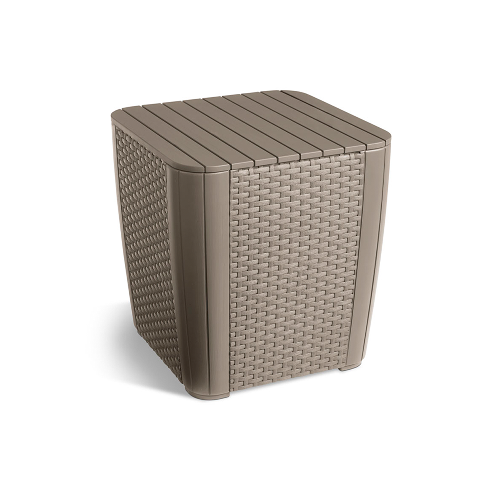 Salottino da giardino "Iowa Balcony" in resina rattan tavolino + 2 poltrone con cuscini