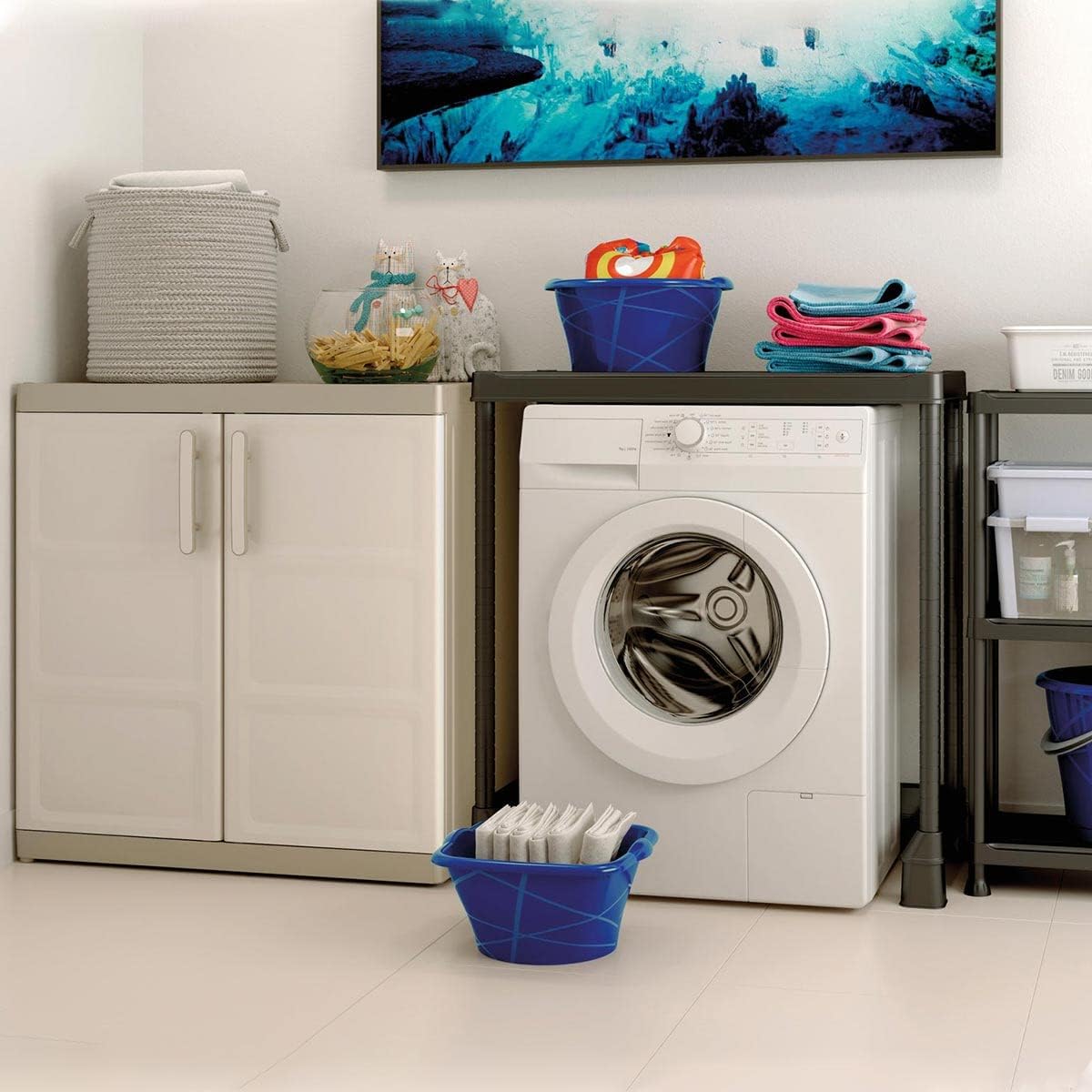 Armadio in resina antiurto da giardino "Bacas XL" con ripiani interni