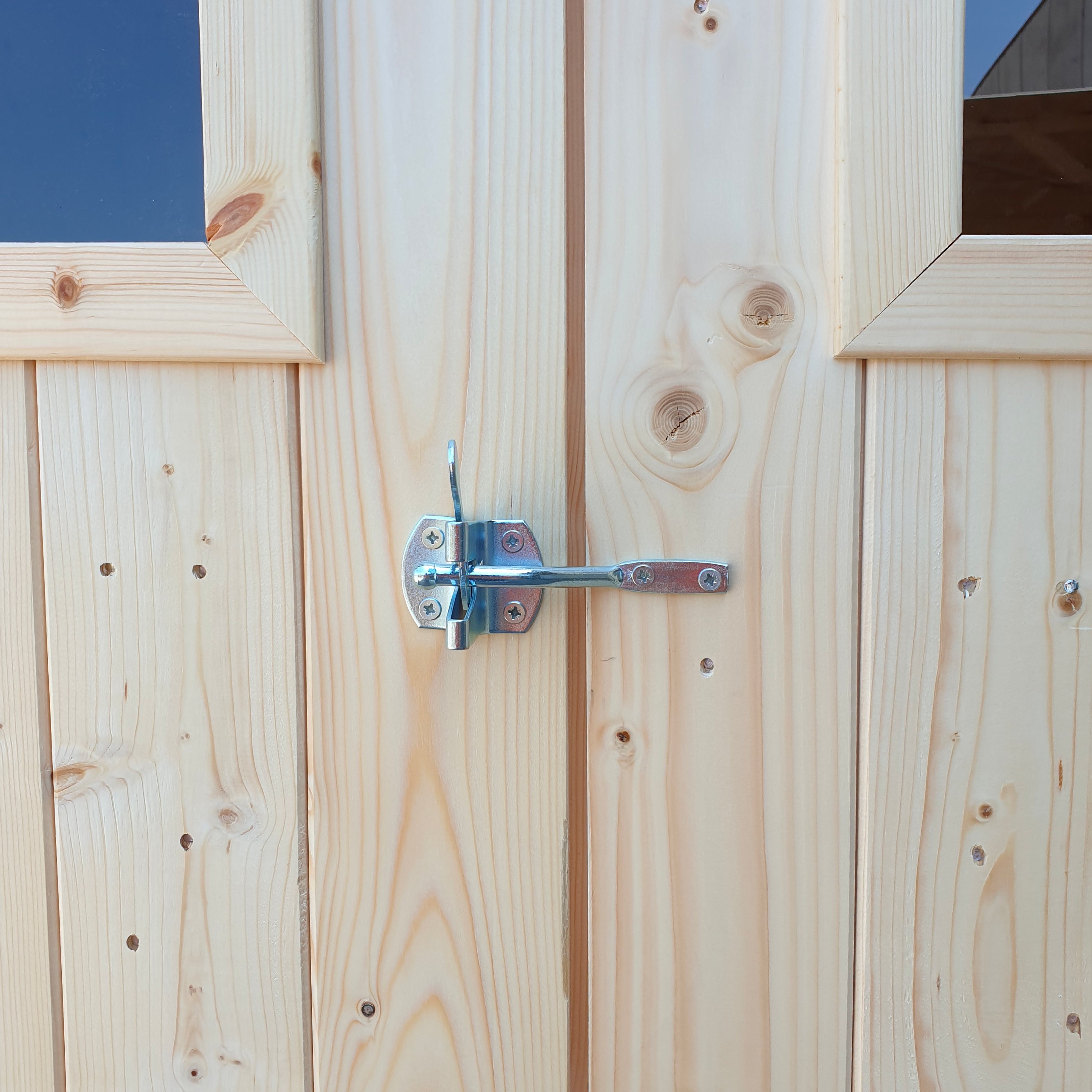 Casetta in legno da giardino "BlockHouse" porta doppia con finestra Made in Italy