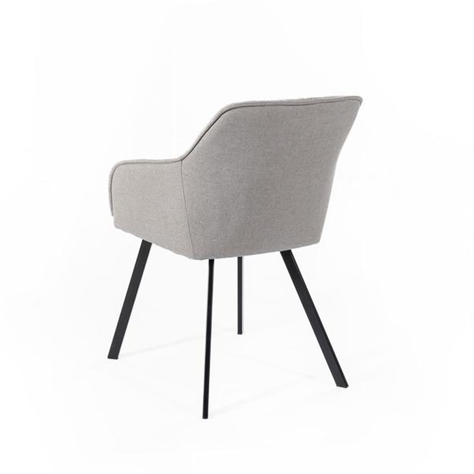 Set di sedie imbottite "Dalia" da soggiorno in tessuto gambe in metallo verniciato cm 55x60 79h