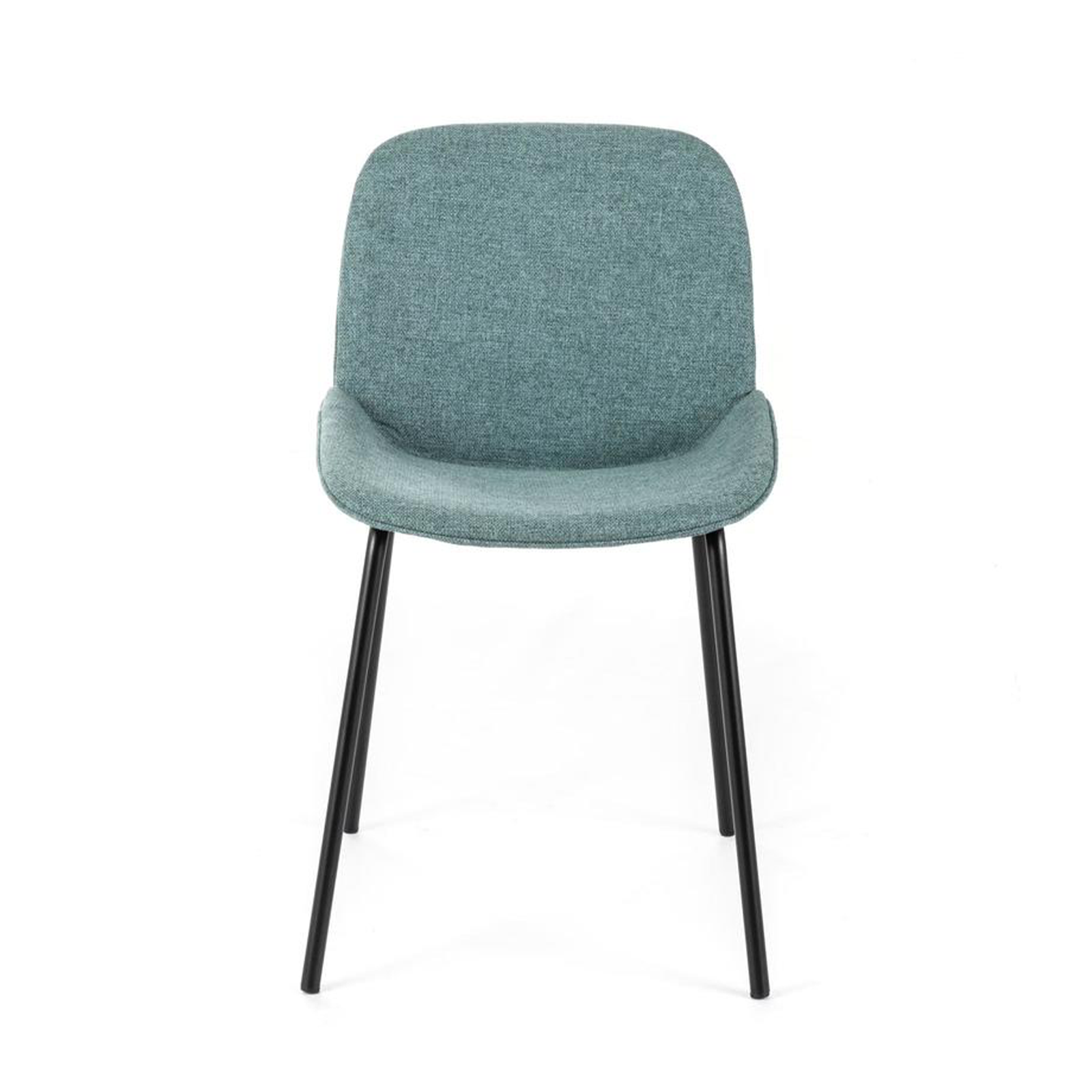 Set di sedie da pranzo in tessuto "Sami" con gambe in metallo verniciato eleganti moderne