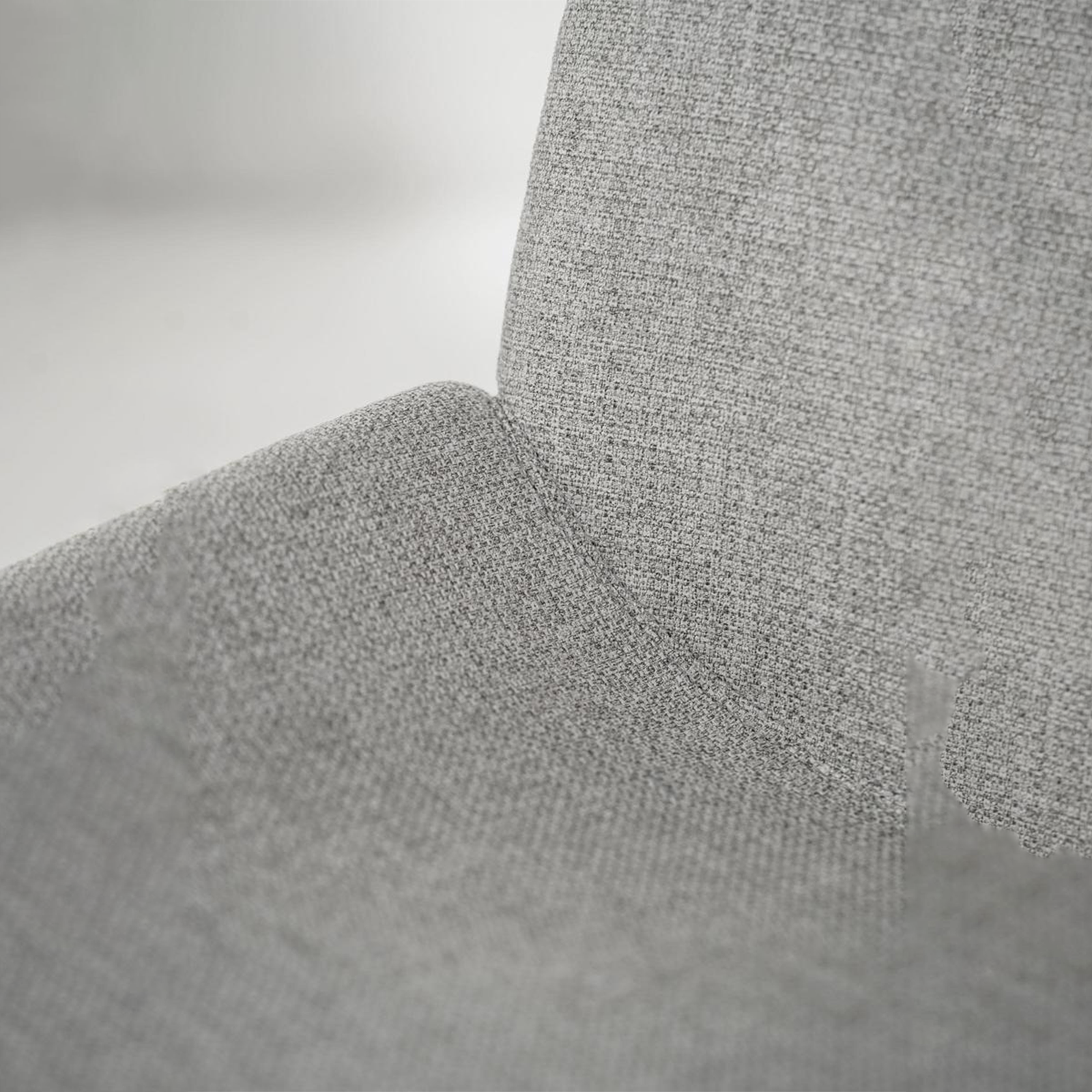 Set di sedie da pranzo in tessuto "Sami" con gambe in metallo verniciato eleganti moderne