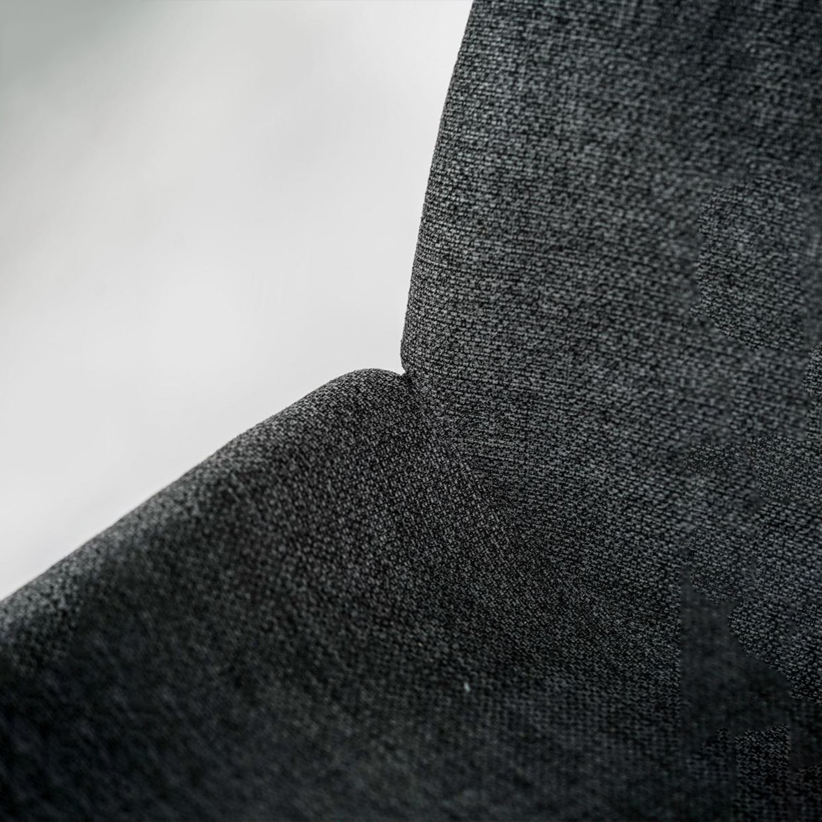 Set di sedie da pranzo in tessuto "Sami" con gambe in metallo verniciato eleganti moderne