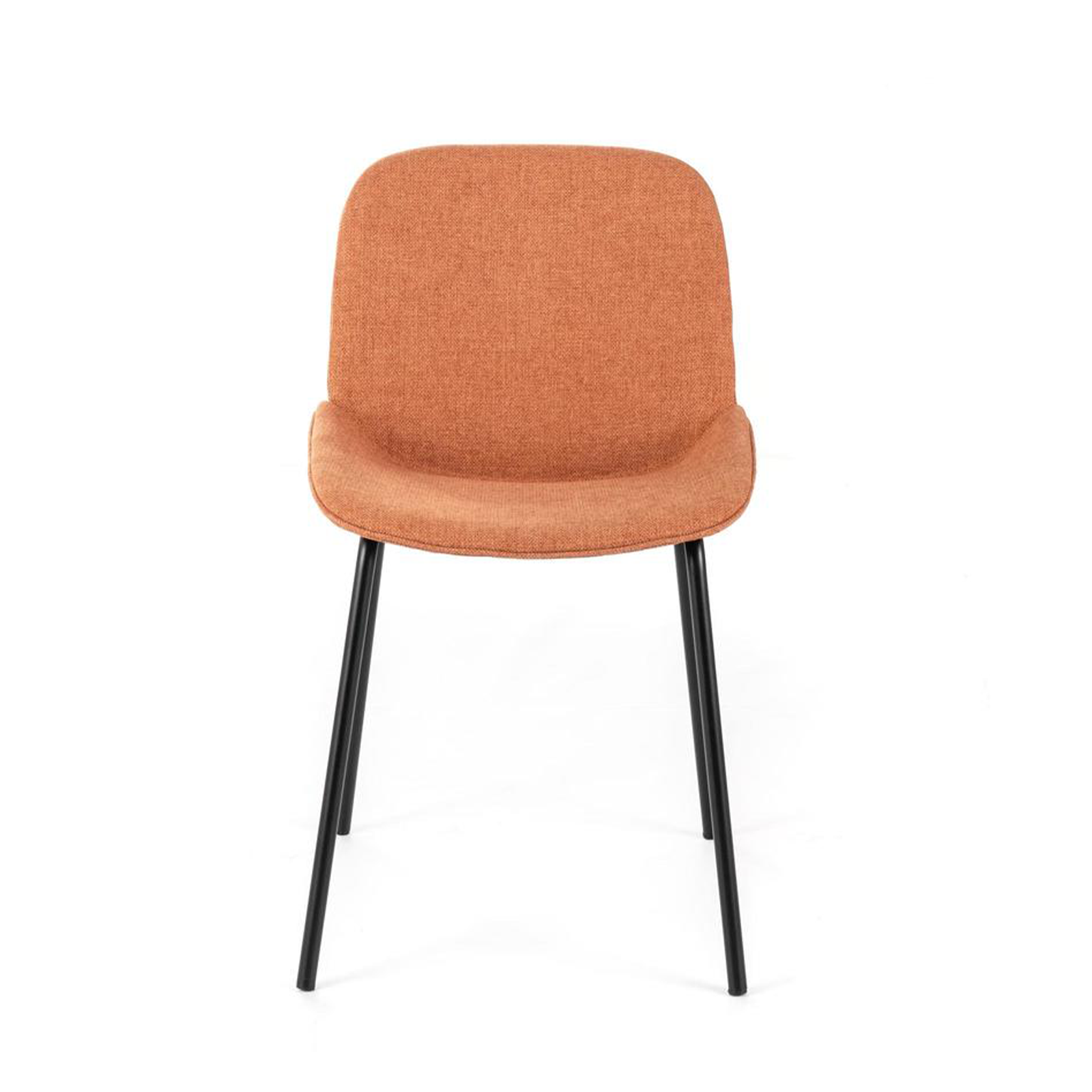 Set di sedie da pranzo in tessuto "Sami" con gambe in metallo verniciato eleganti moderne