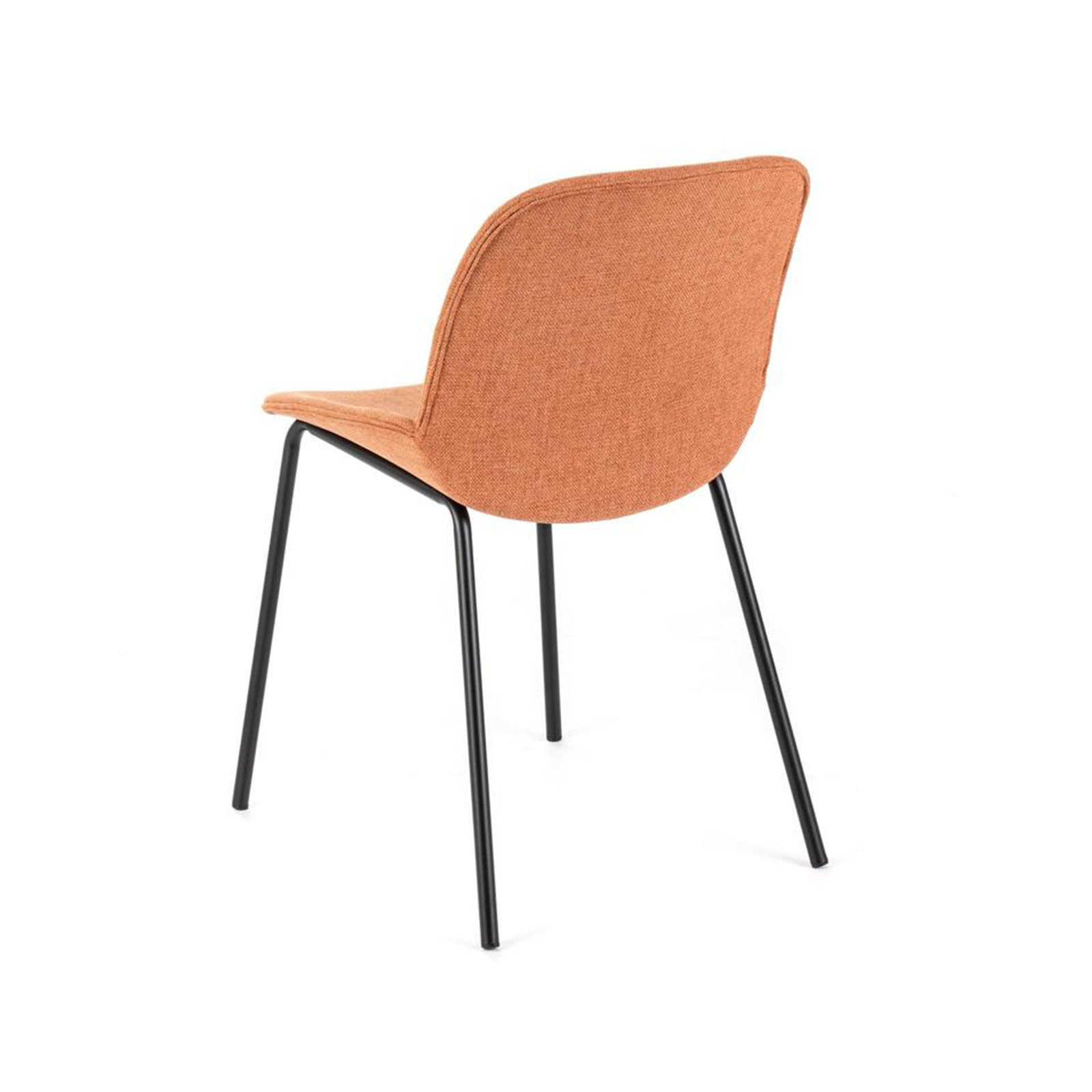 Set di sedie da pranzo in tessuto "Sami" con gambe in metallo verniciato eleganti moderne