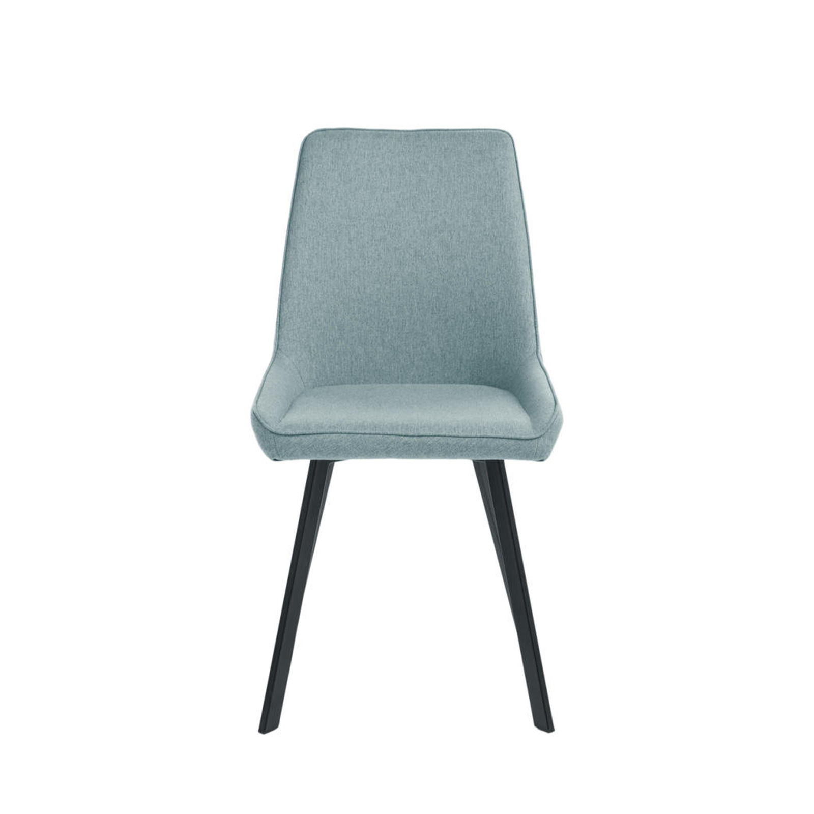 Set di sedie moderne in tessuto da soggiorno "Woody" con gambe in metallo cm 46x57 80h