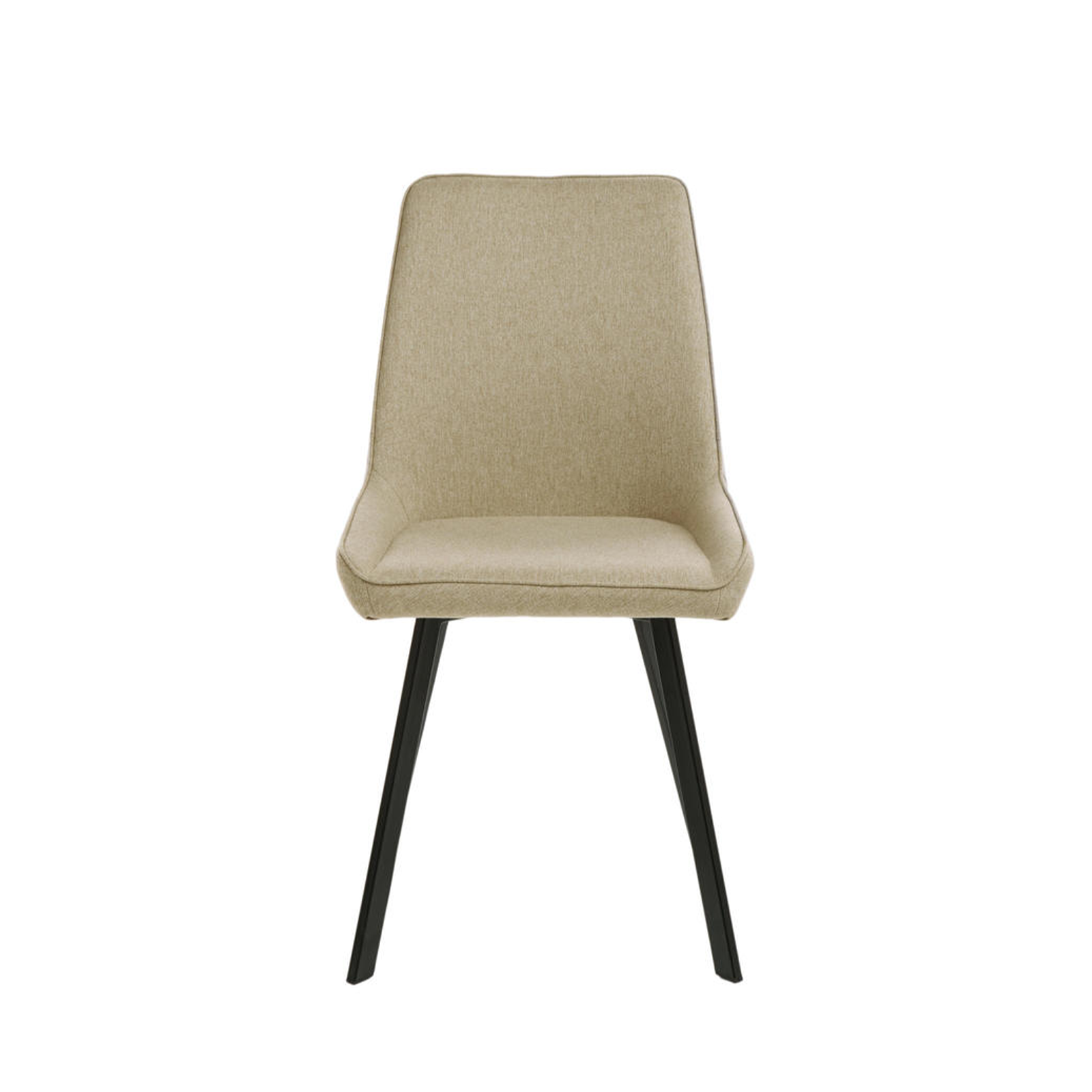 Set di sedie moderne in tessuto da soggiorno "Woody" con gambe in metallo cm 46x57 80h