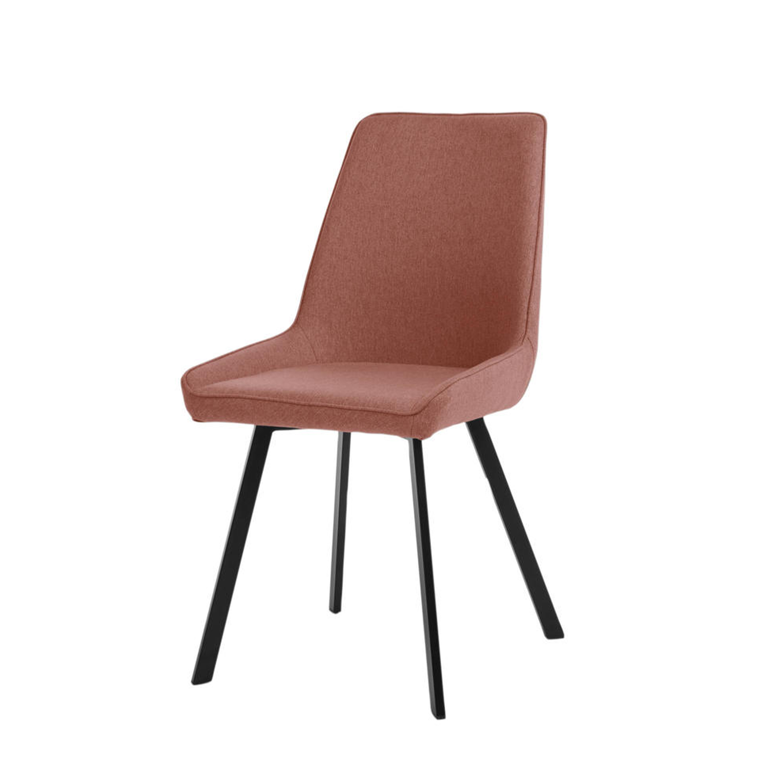 Set di sedie moderne in tessuto da soggiorno "Woody" con gambe in metallo cm 46x57 80h