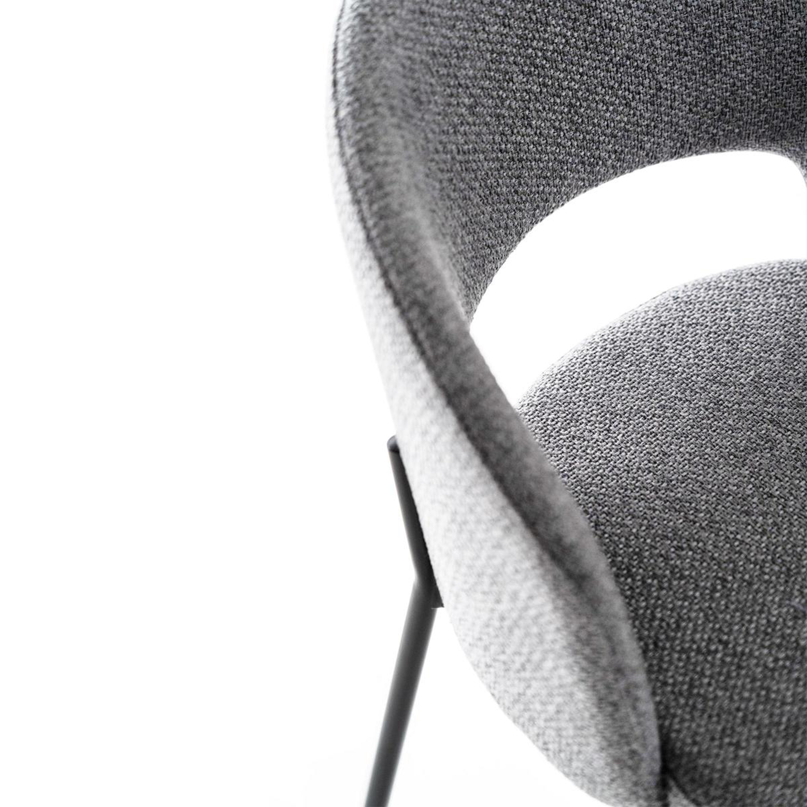 Set di sedie moderne imbottite "Erica" da pranzo in tessuto cm 56x52 78,5h