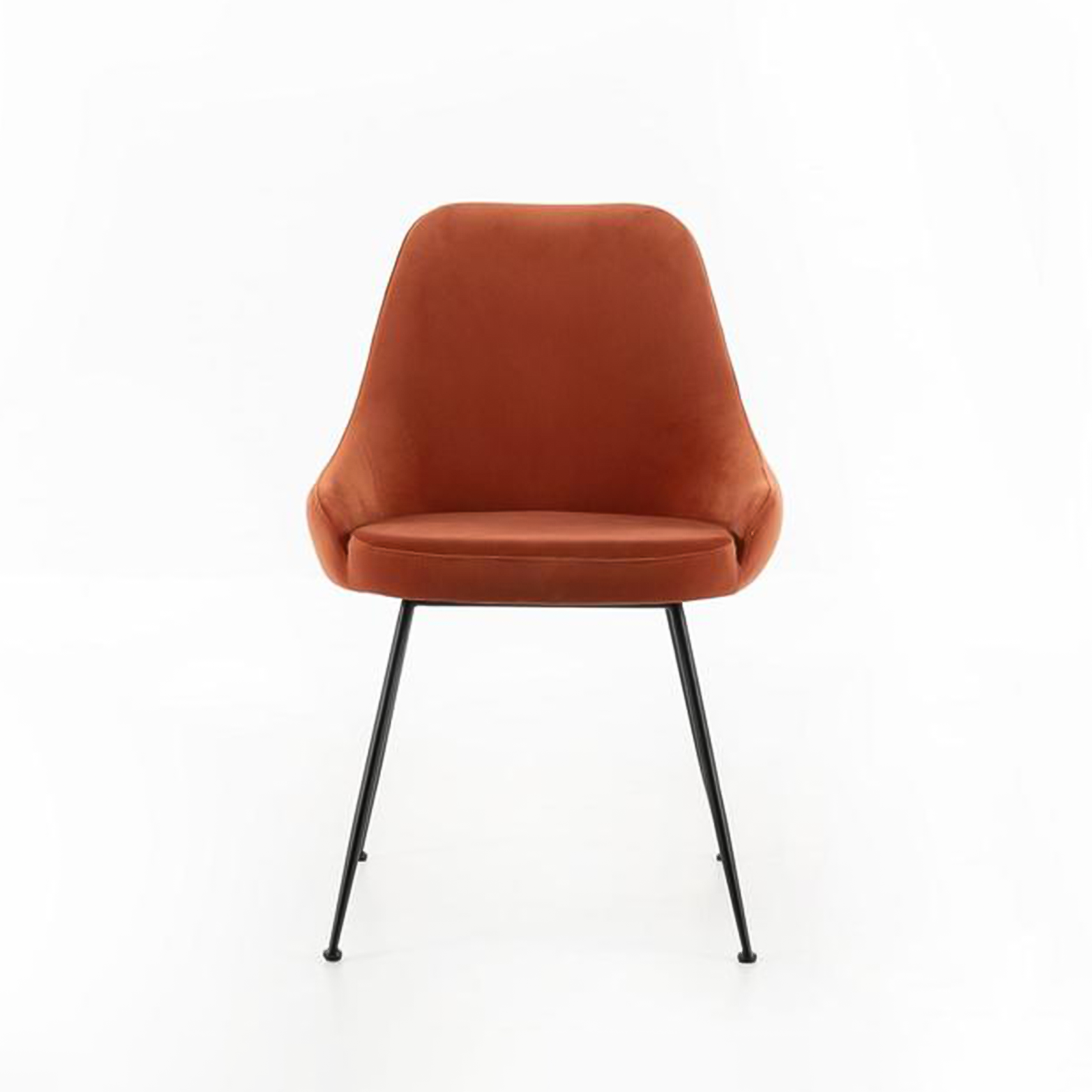 Sedia moderna imbottita "Alyssa" effetto velluto cm 49,5x48,5 80h