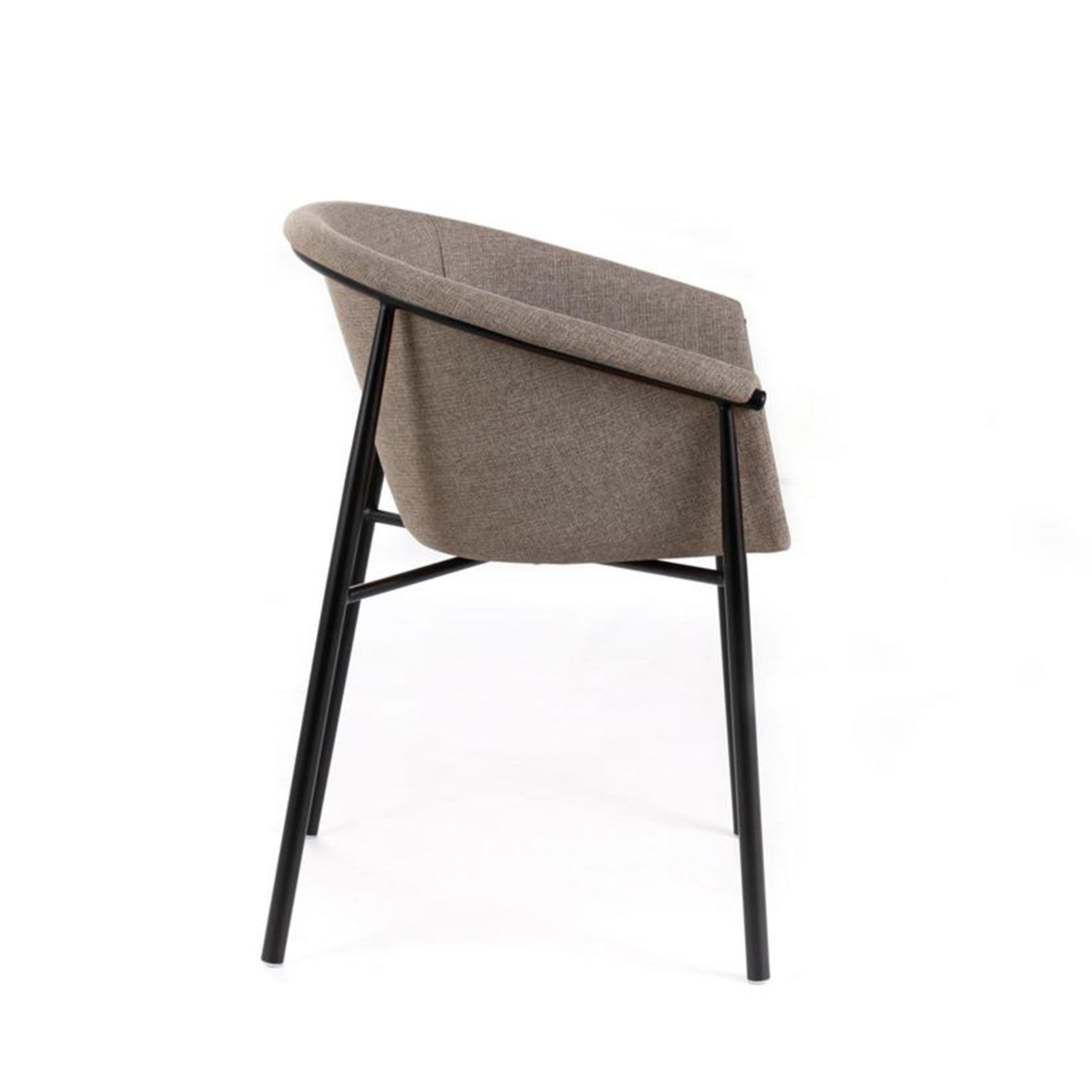 Set di sedie moderne in tessuto "Orchidea" eleganti con struttura in metallo verniciato