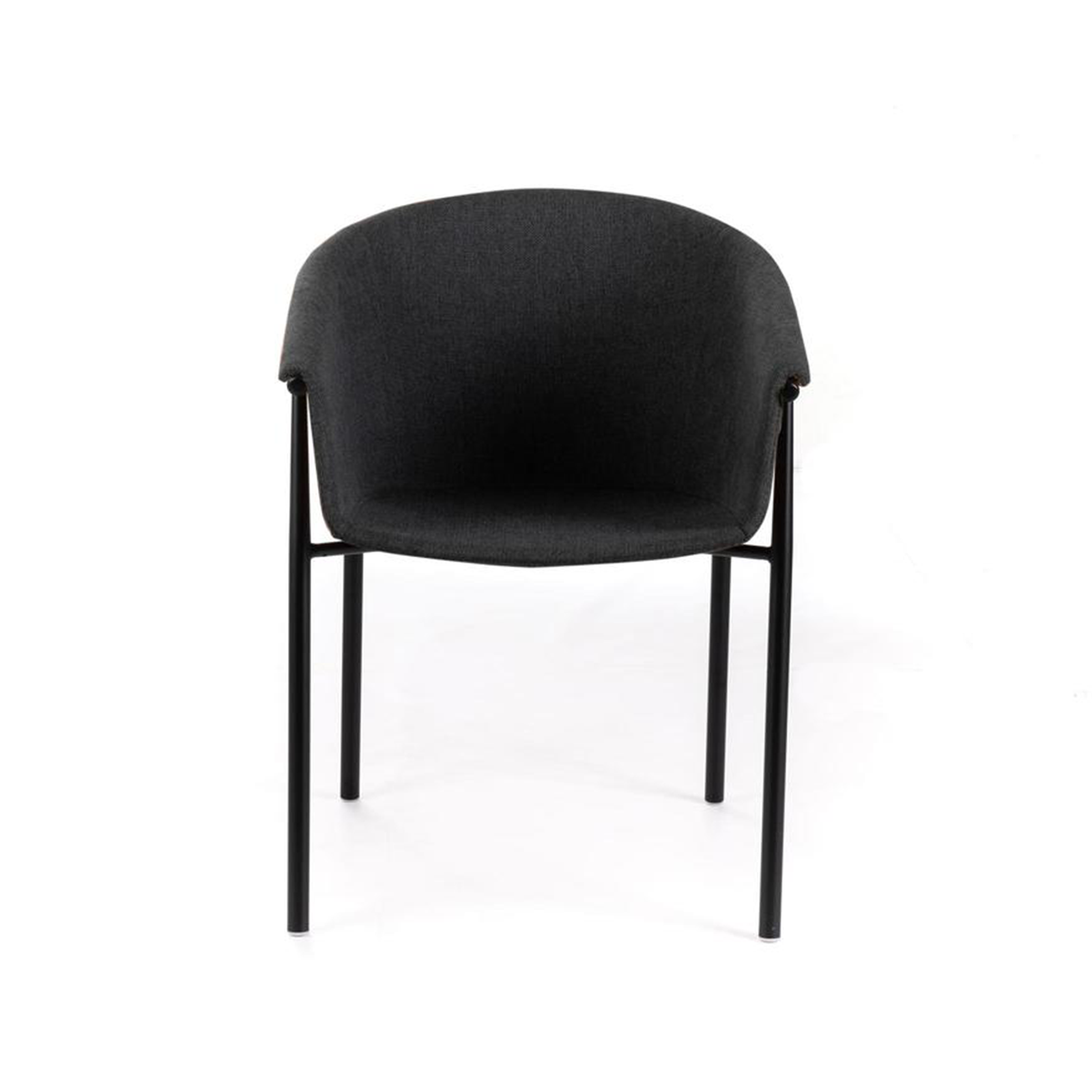 Set di sedie moderne in tessuto "Orchidea" eleganti con struttura in metallo verniciato