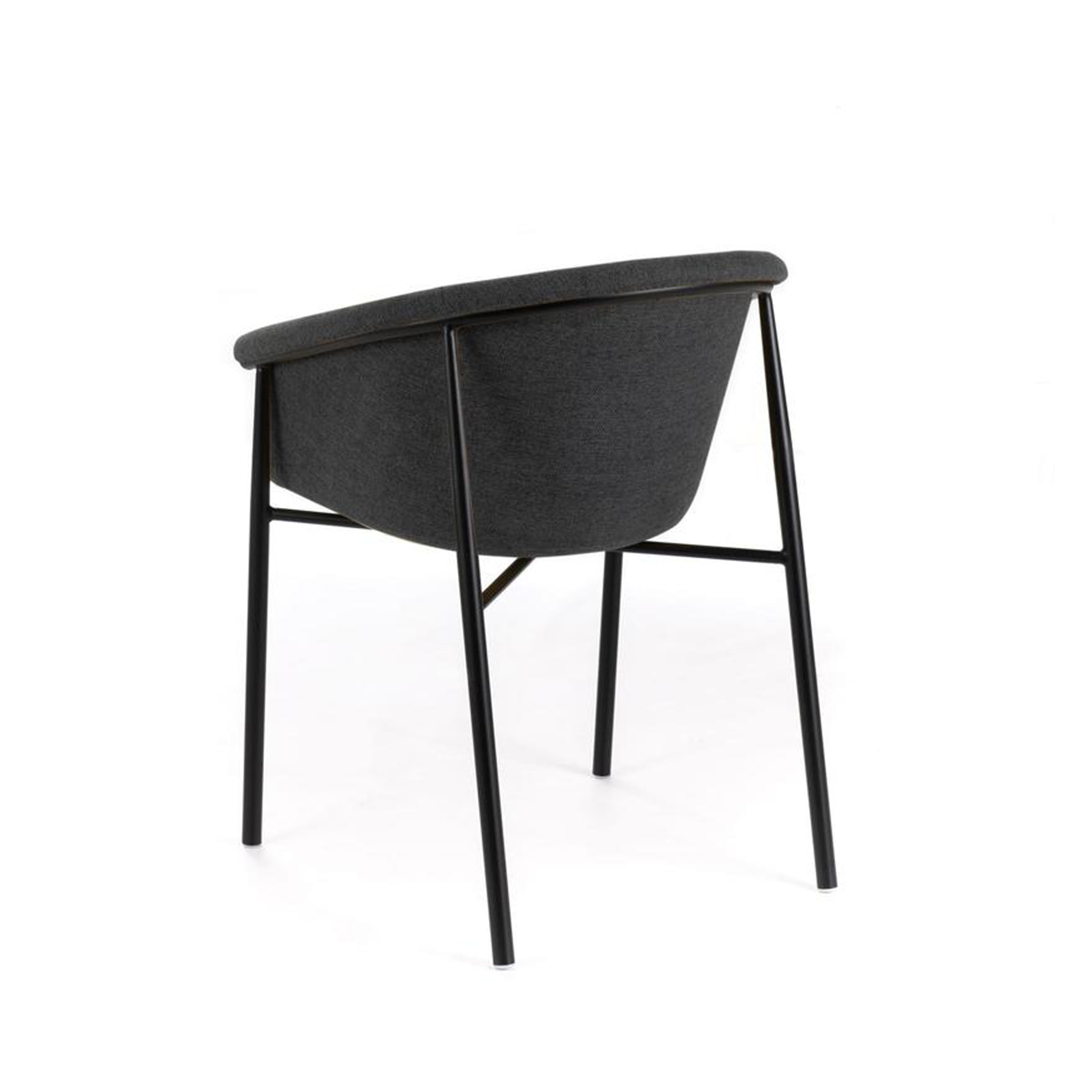 Set di sedie moderne in tessuto "Orchidea" eleganti con struttura in metallo verniciato