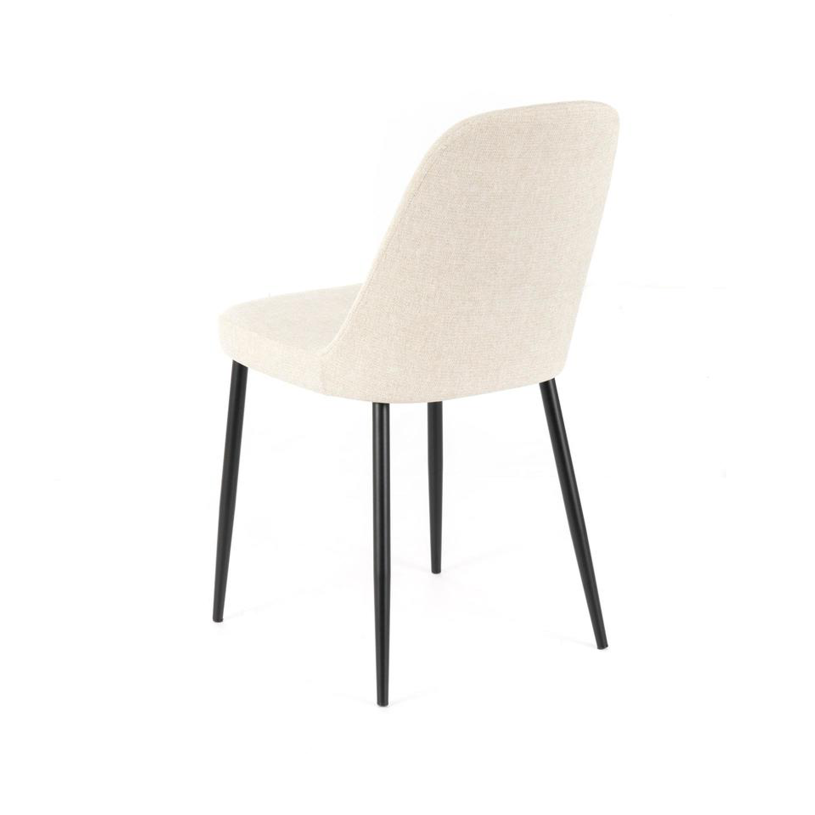 Set di sedie moderne in tessuto "Giglio" con gambe in metallo verniciato cm 46x55 85h