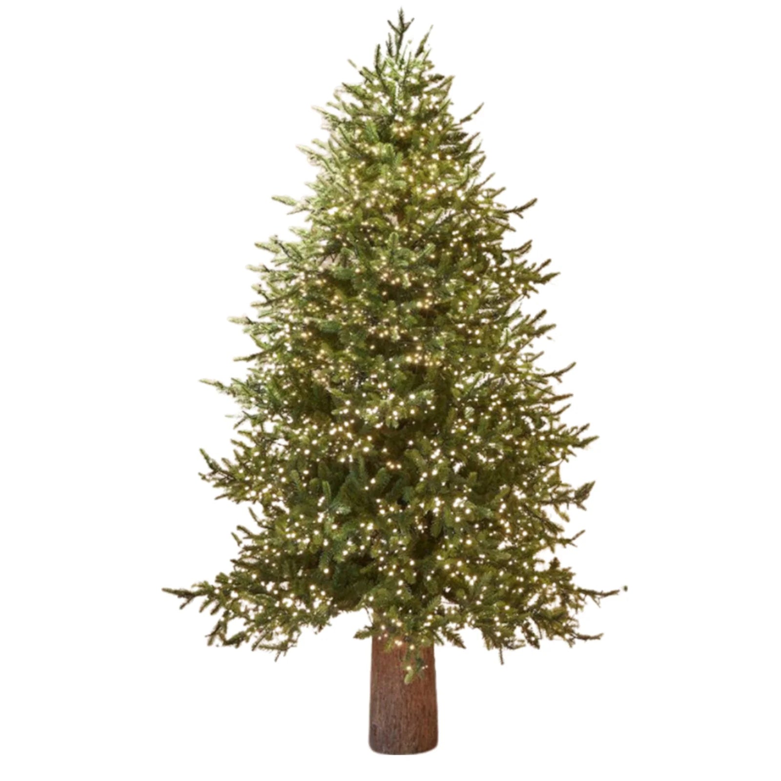 Albero di Natale "Pino Gold" con LED integrati, in PE Effetto Real Touch - MondoViro