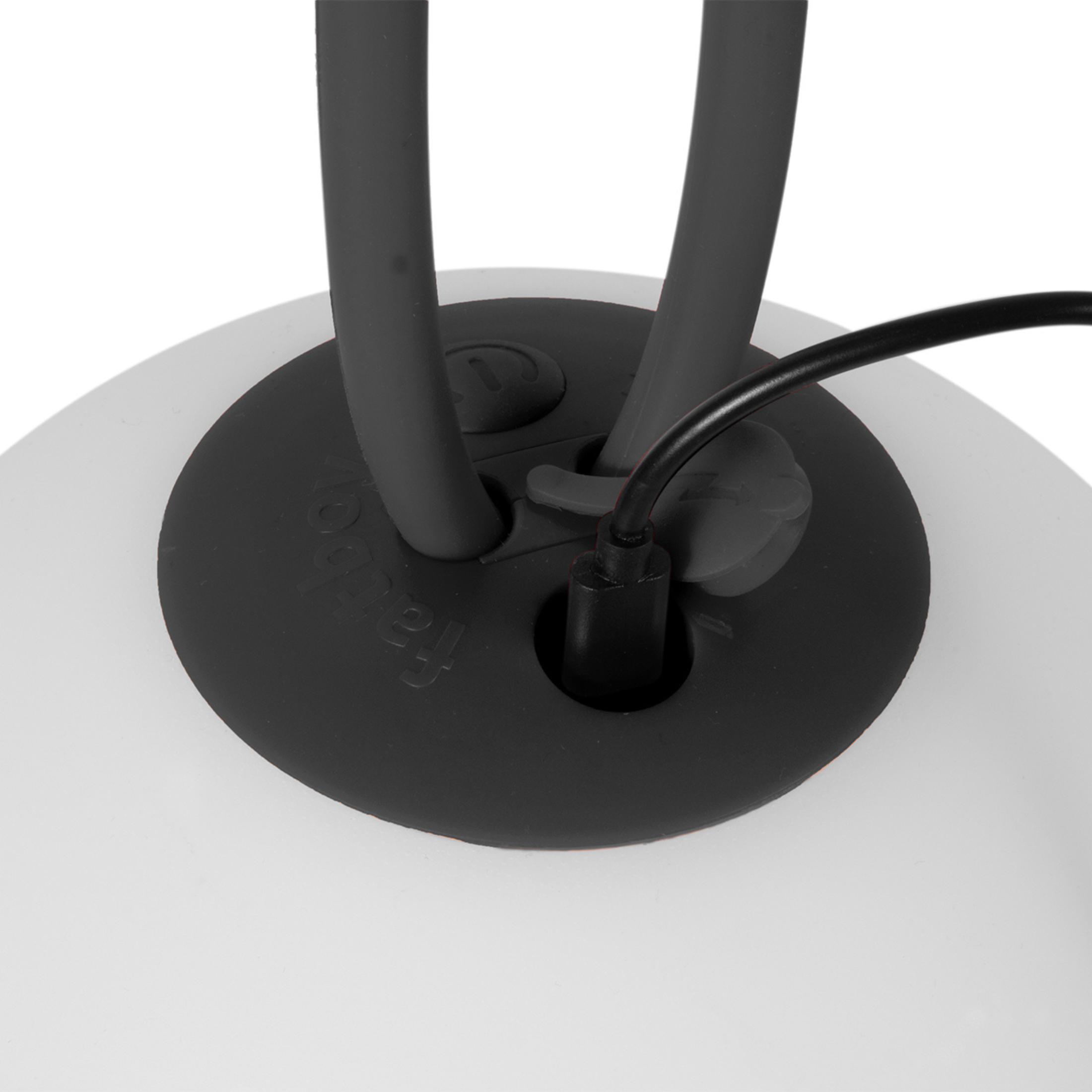 Set di 2 lampade led sospese a batteria "Bolleke" in HDPE con gancio in gomma cm 20x20