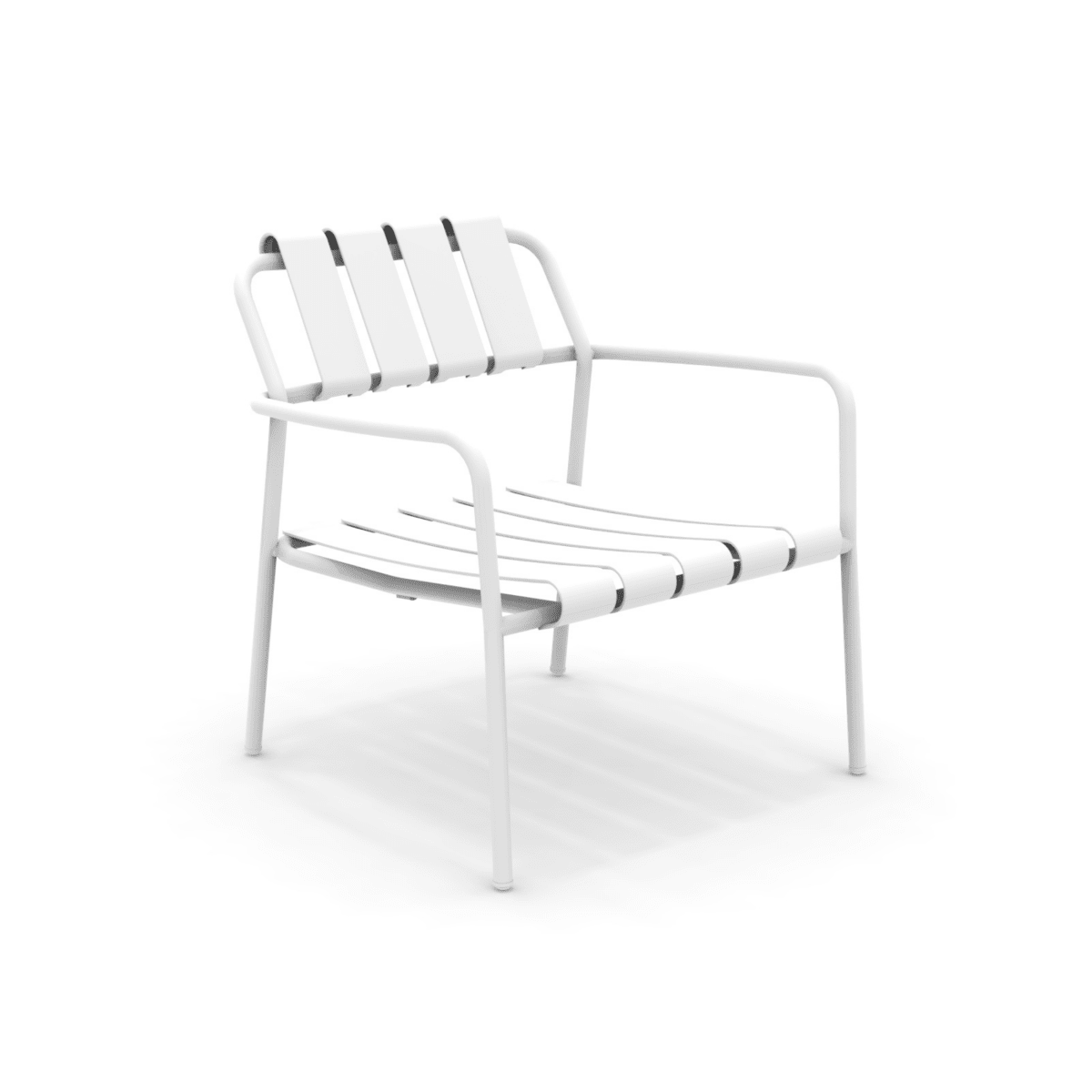 Poltrona bassa da giardino in alluminio "Verdea" sedia lounge cm 72x70 76h - MondoViro