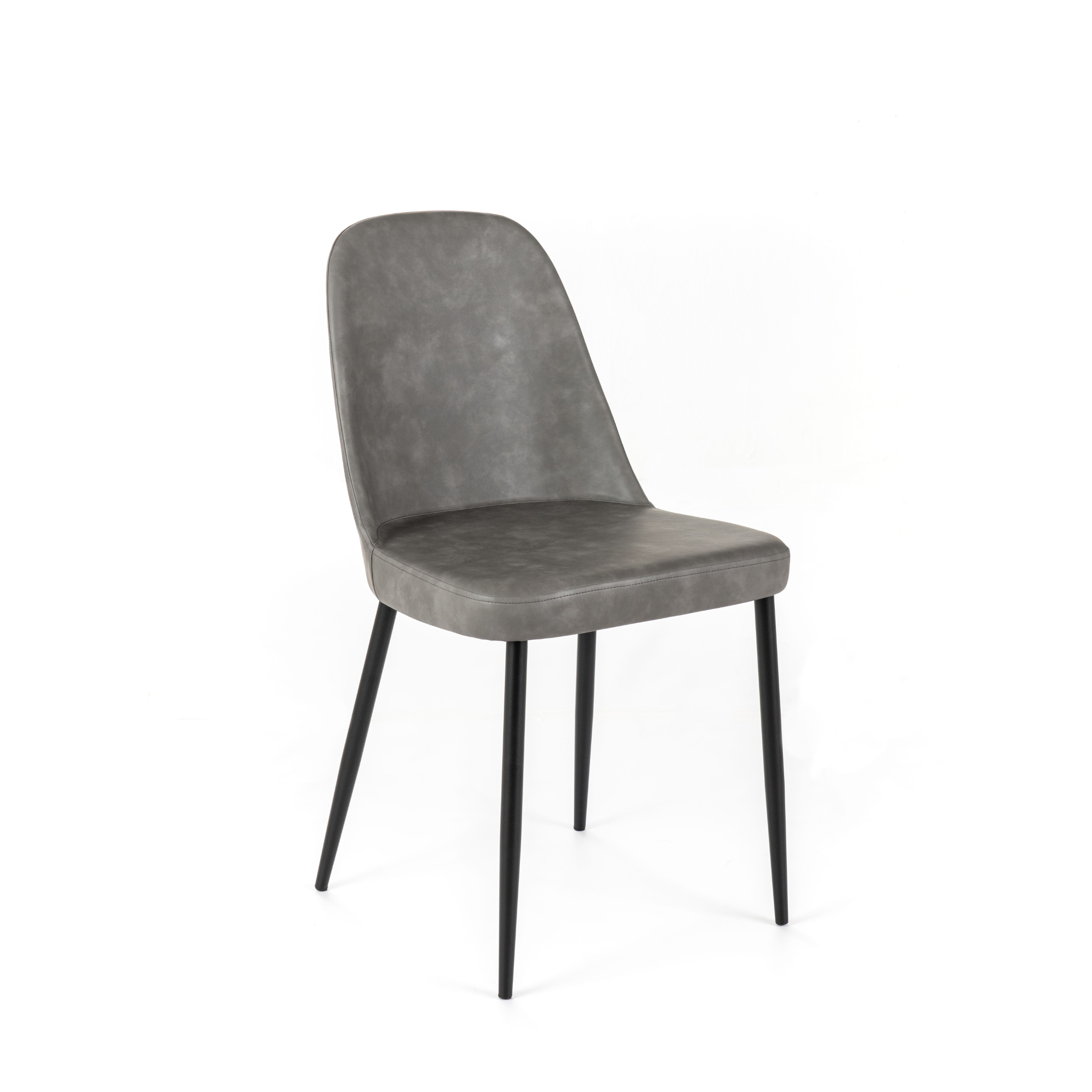 Set di sedie moderne da pranzo "Damasco" imbottite in similpelle soft touch