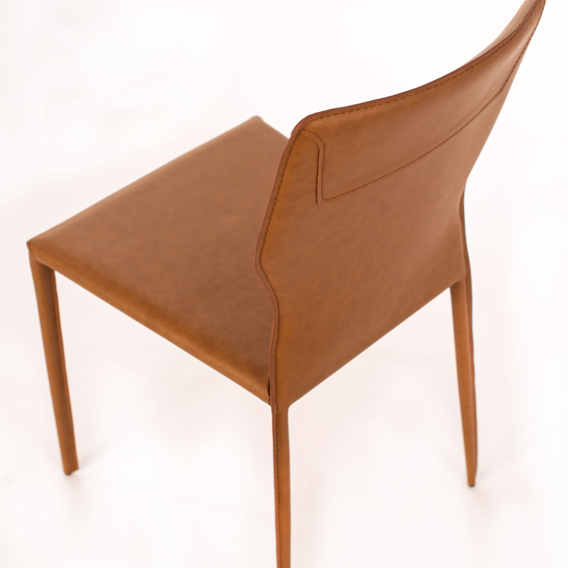 Set di sedie in similcuoio "Quito" moderne con gambe in metallo cm 44x56 86,5h