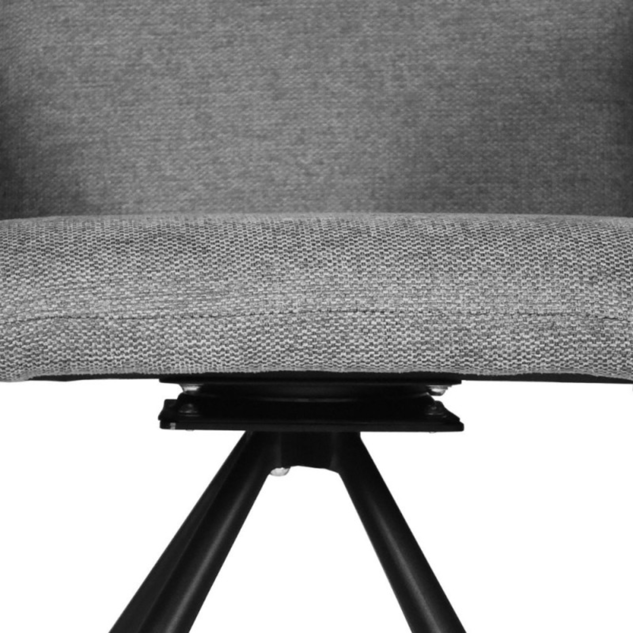 Set di sedie da pranzo girevoli "Mosaic" imbottite in tessuto con gambe in metallo nere cm 66x63 88h