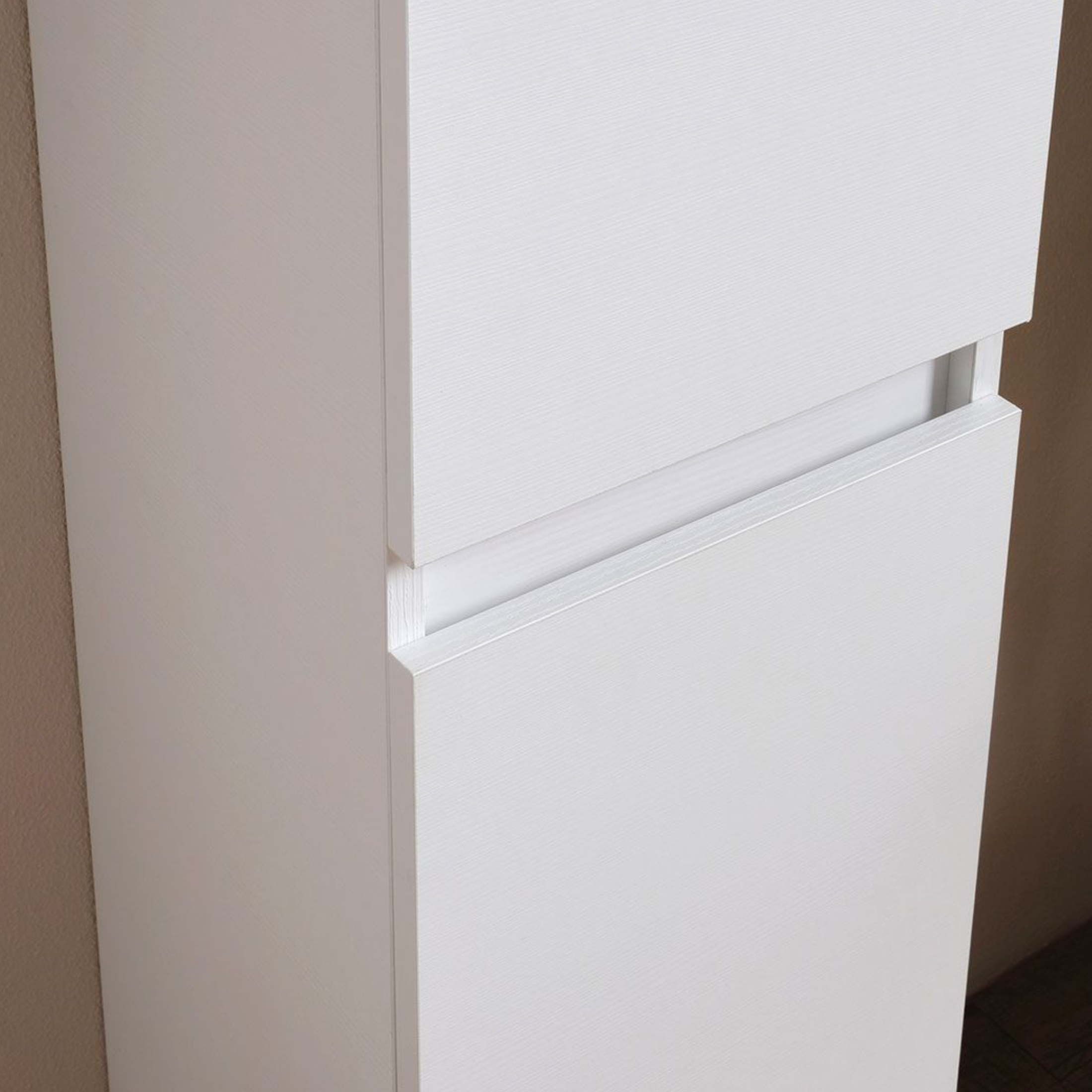 Pensile alto sospeso bianco effetto legno a due ante cm 30x30 170h