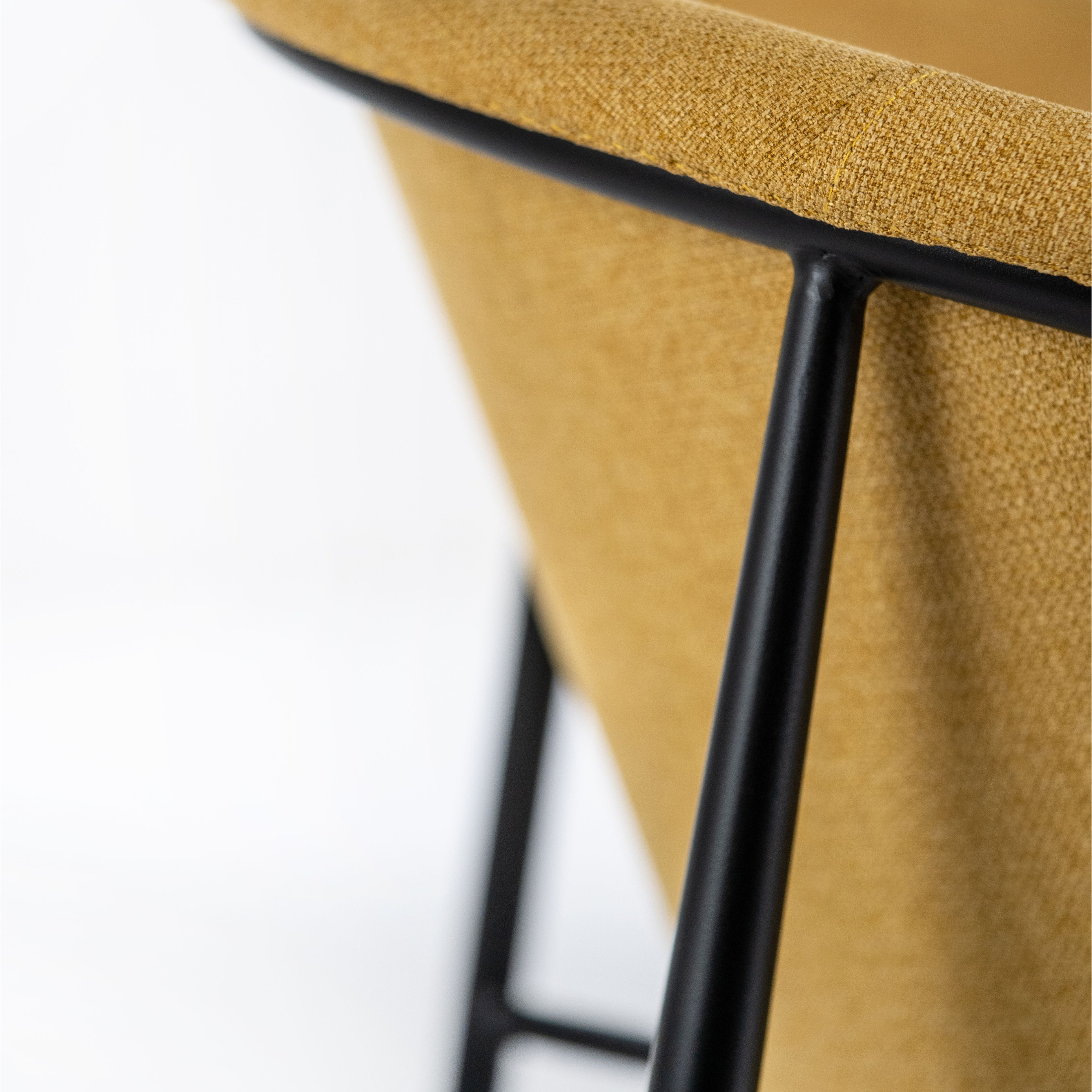 Set di sedie moderne in tessuto "Orchidea" eleganti con struttura in metallo verniciato