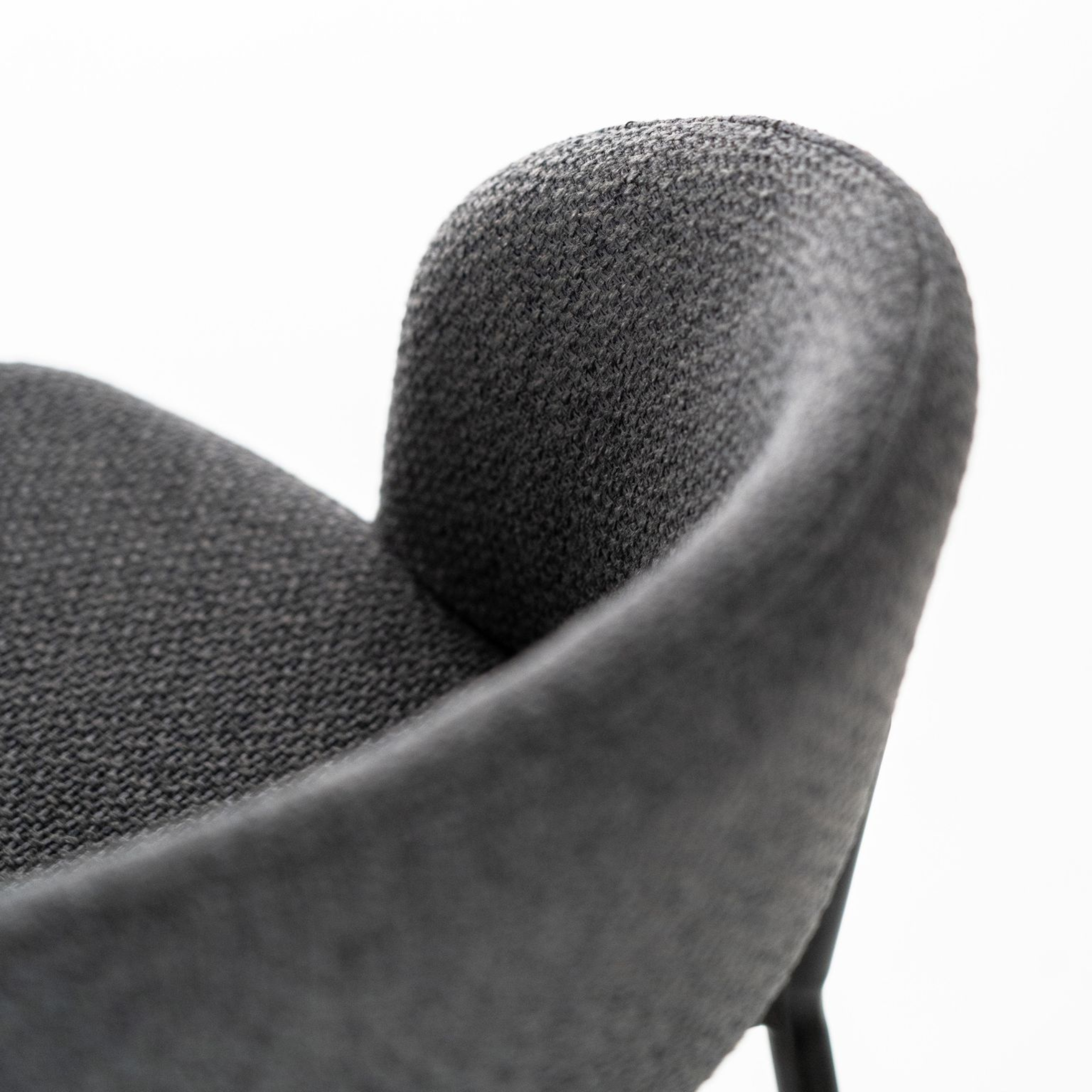 Set di sgabelli alti "Alan" in tessuto imbottiti con poggiapiedi cm 52x50 98h