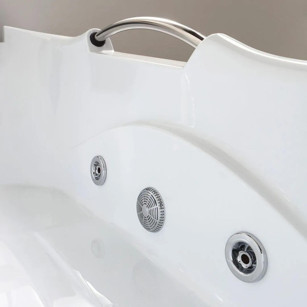 Vasca da bagno angolare con idromassaggio "Doris" in acrilico bianco cm 170x78 65h - MondoViro