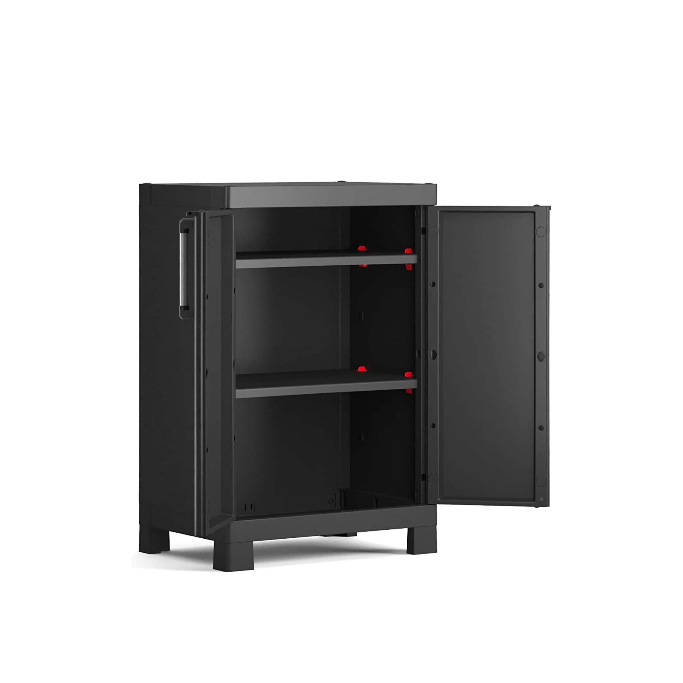 Armadio in resina da giardino "Cindy" con ripiani interni e piedini rialzati