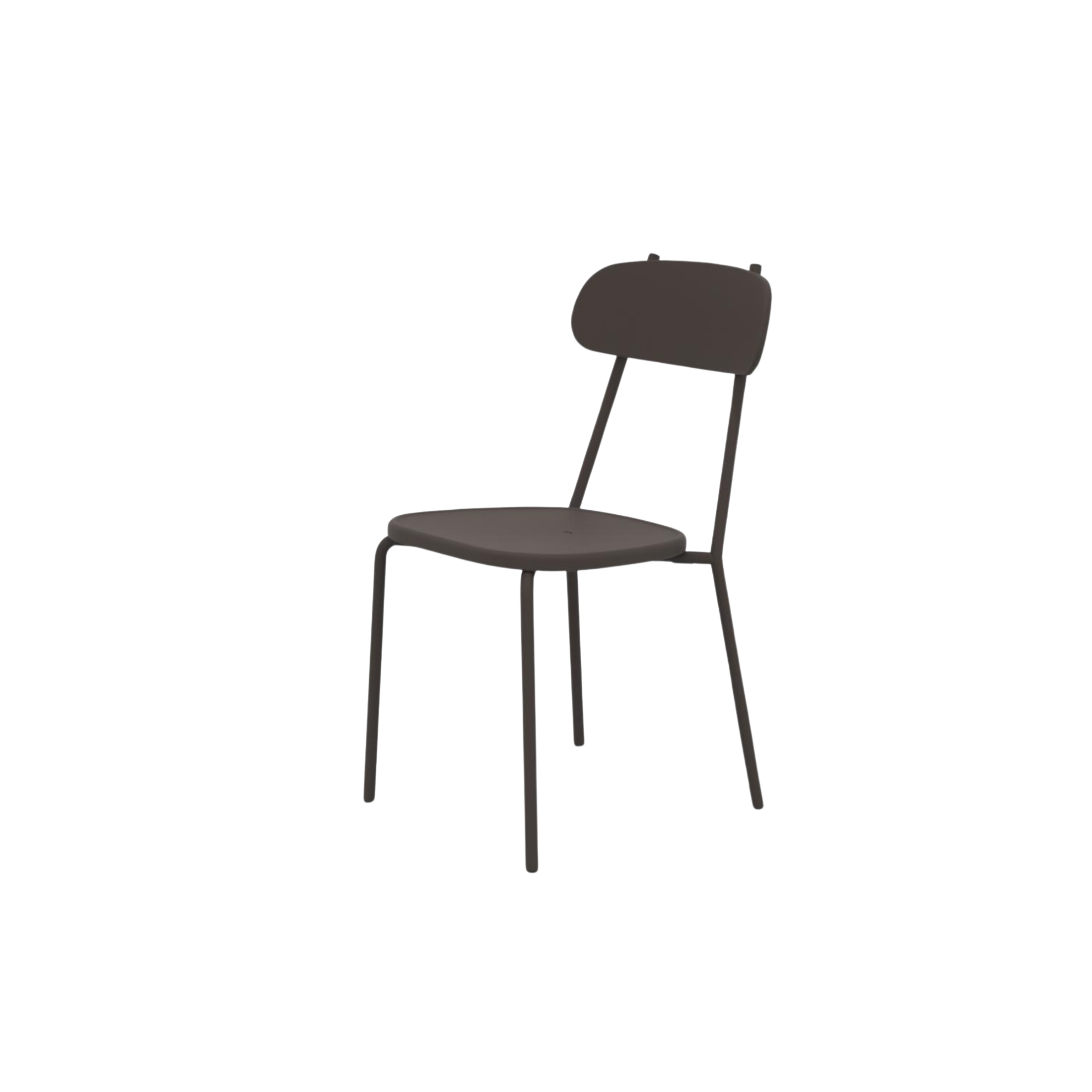 Set di sedie da giardino "Fox" impilabili in metallo verniciato cm 45x53 84h