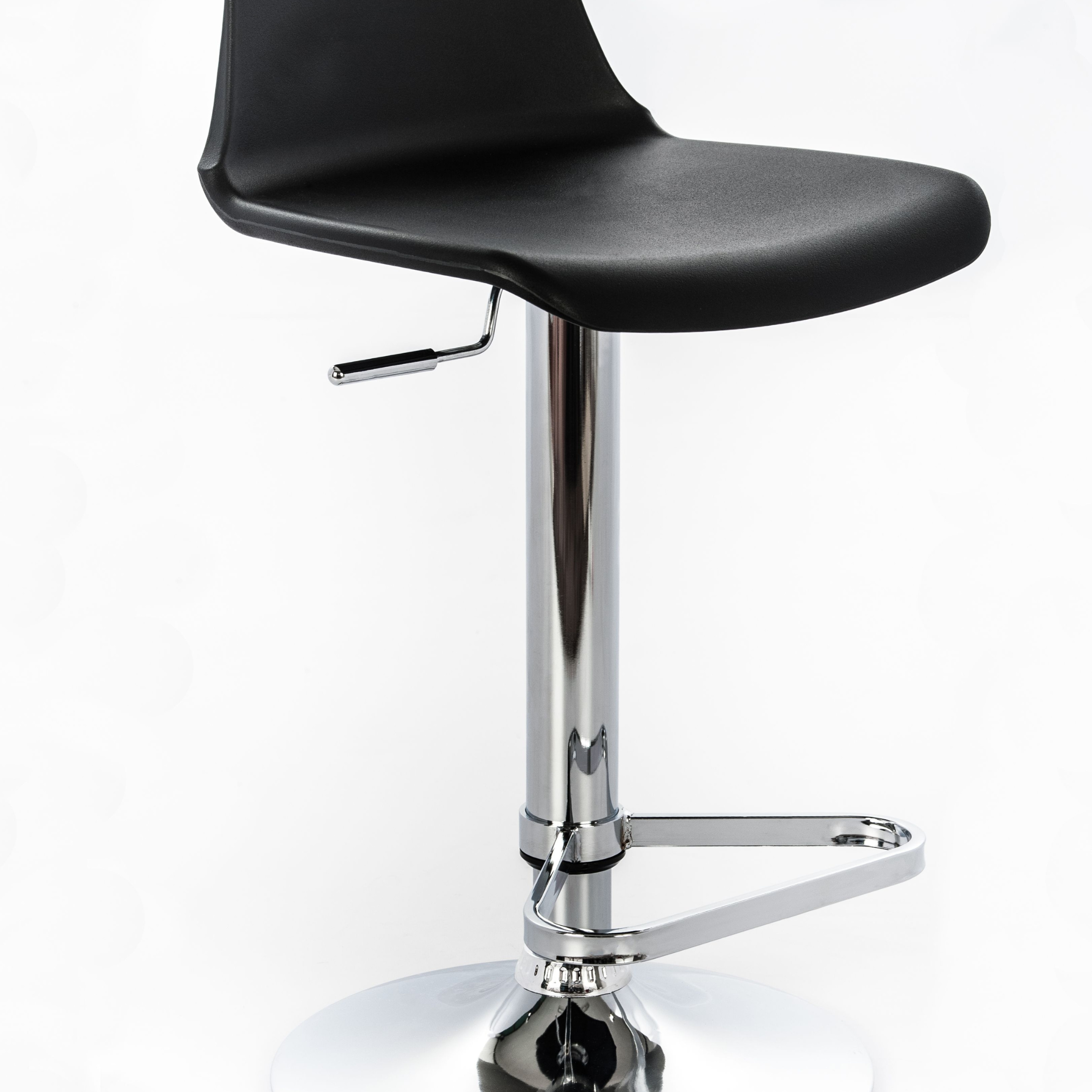 Set di sgabelli alti "Henri" in polipropilene con elevazione a gas e poggiapiedi cm 41x39 72h