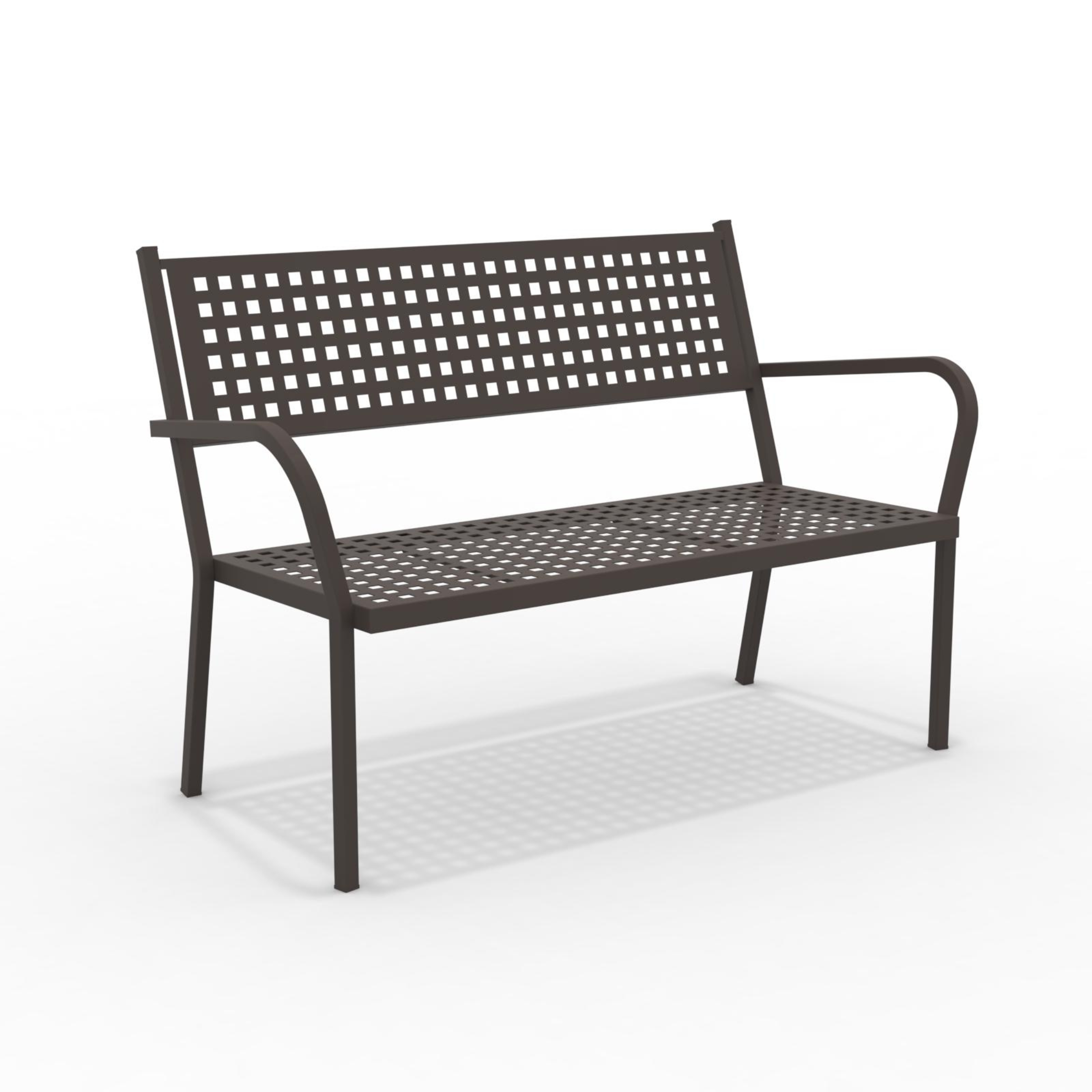 Panca in metallo da giardino "Alice1" divano impilabile con braccioli cm 148x53 85h