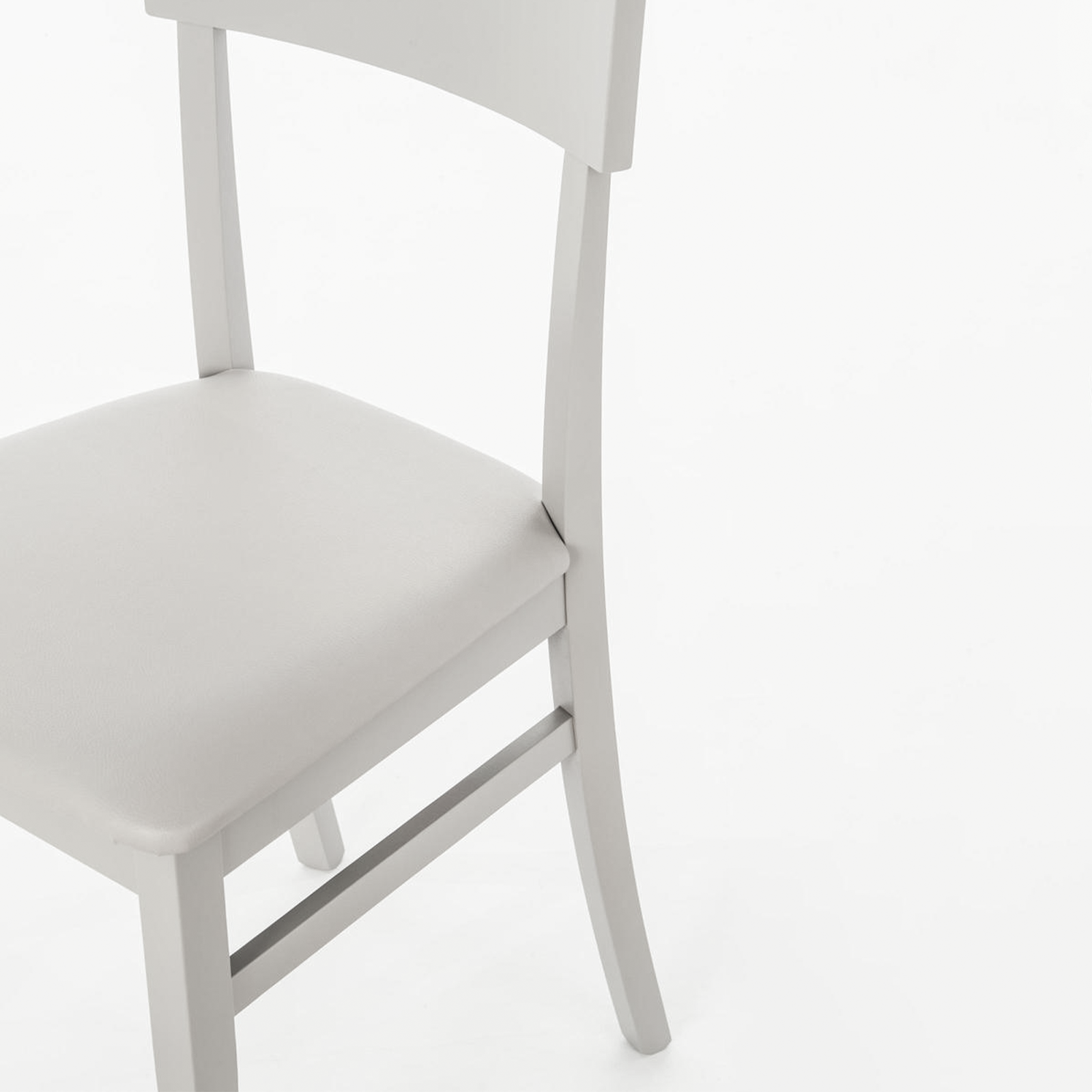 Set di sedie da soggiorno "Siena" in legno laccato imbottite moderne cm 44x45 82h