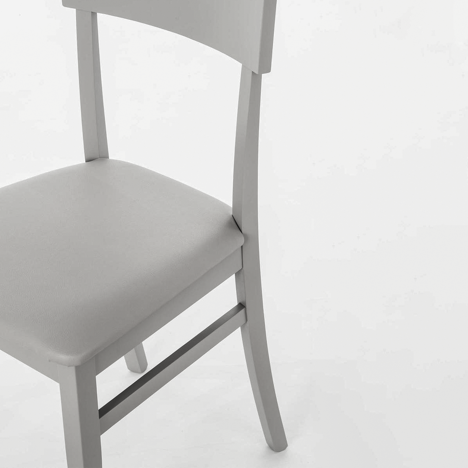 Set di sedie da soggiorno "Siena" in legno laccato imbottite moderne cm 44x45 82h