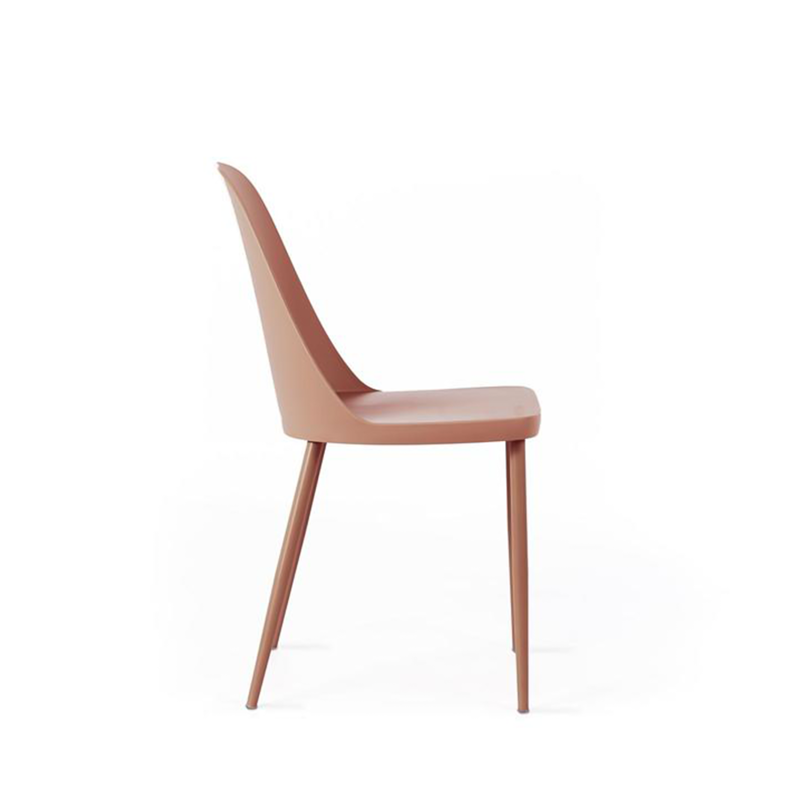 Set di sedie moderne in polipropilene "Paola" con gambe in metallo verniciato