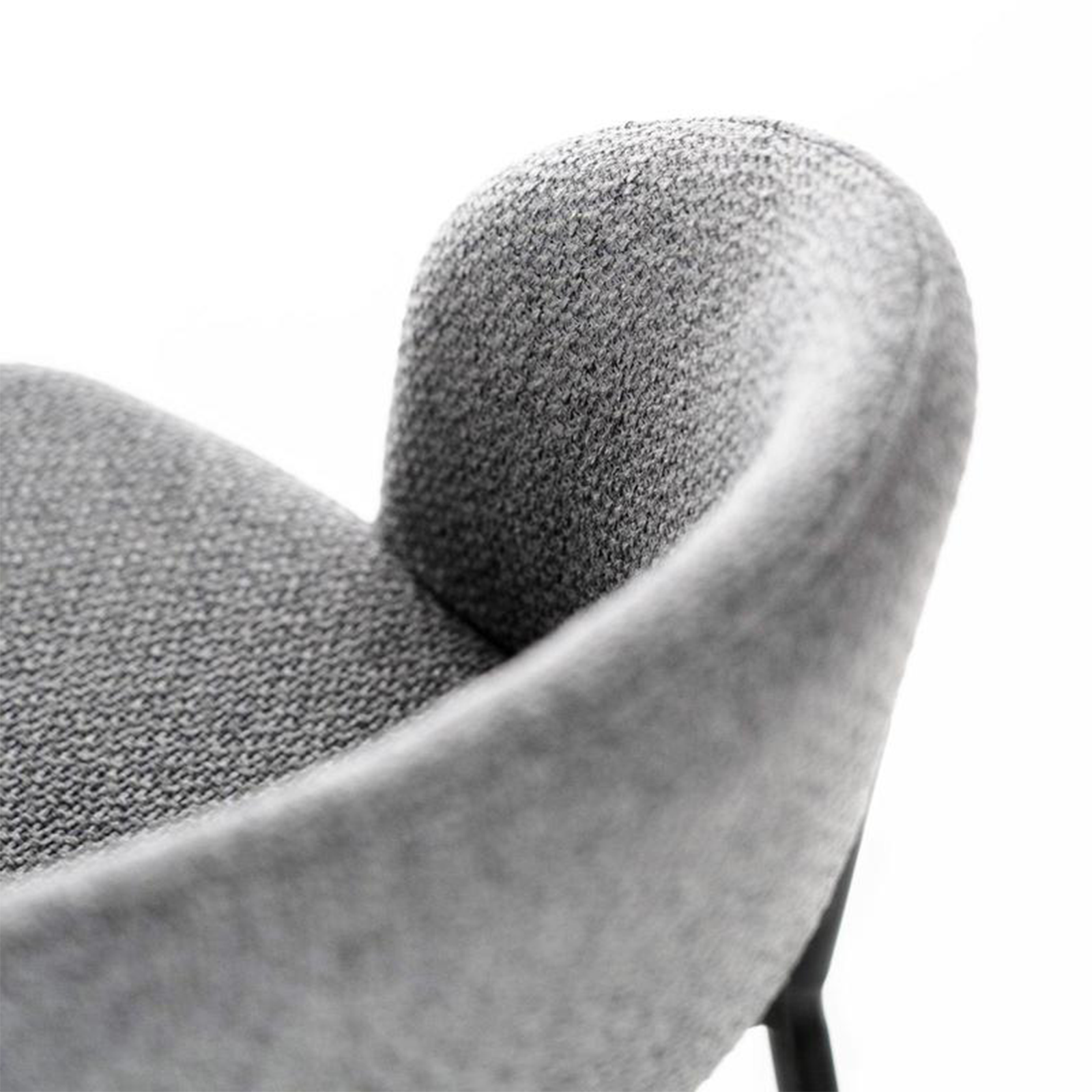 Set di sgabelli alti "Alan" in tessuto imbottiti con poggiapiedi cm 52x50 98h