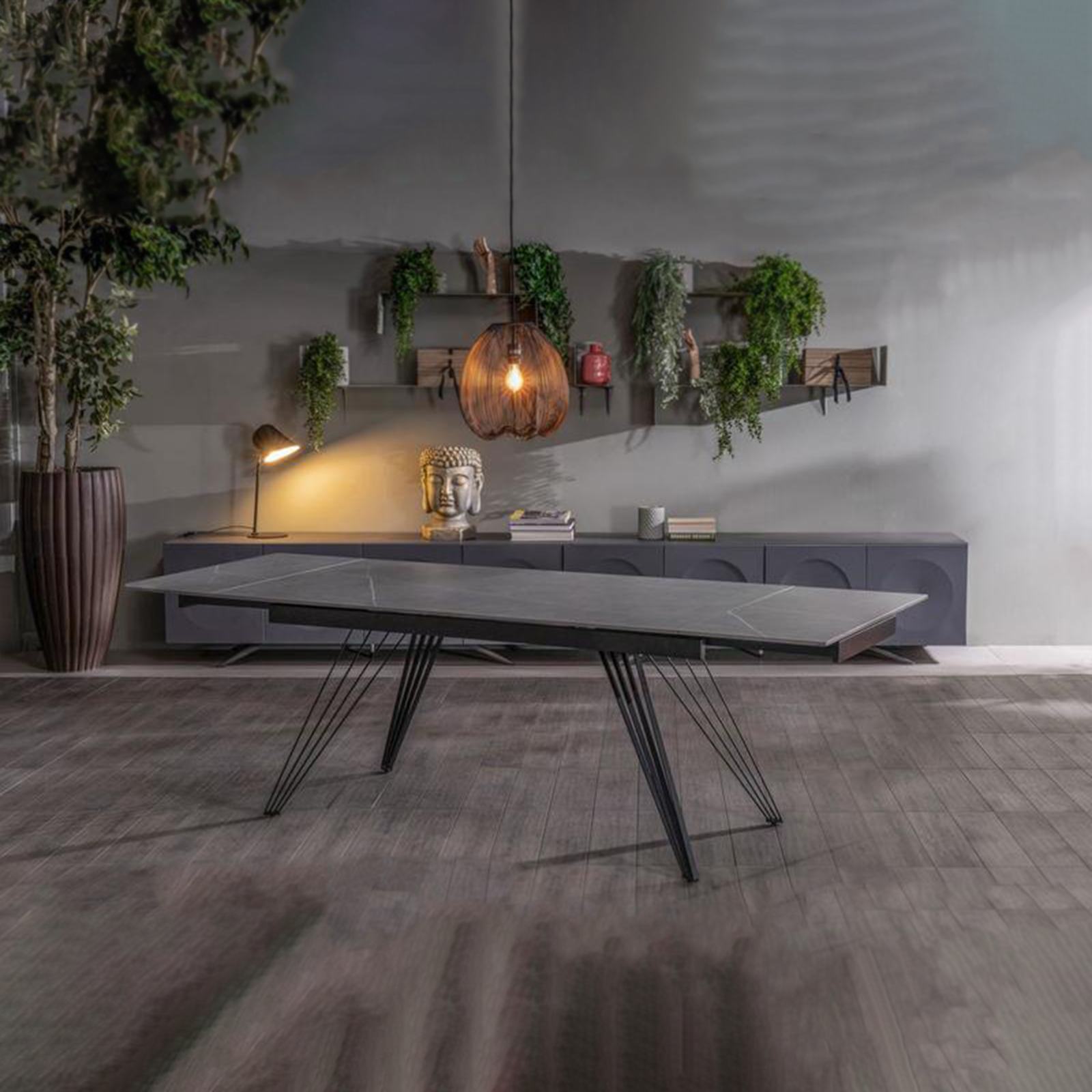 Tavolo allungabile "David1" piano in ceramica cm 160/240x90 76h