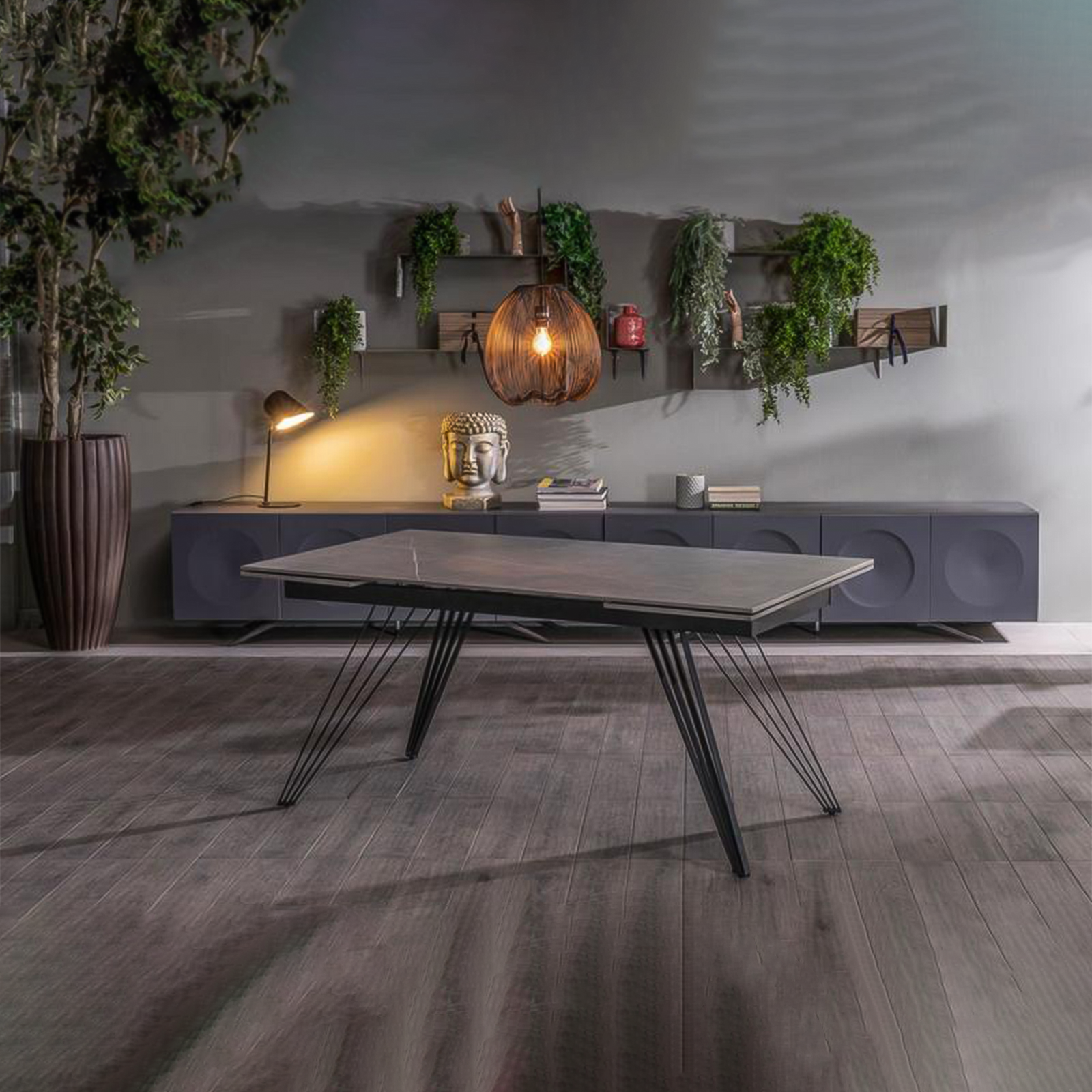 Tavolo allungabile "David1" piano in ceramica cm 160/240x90 76h