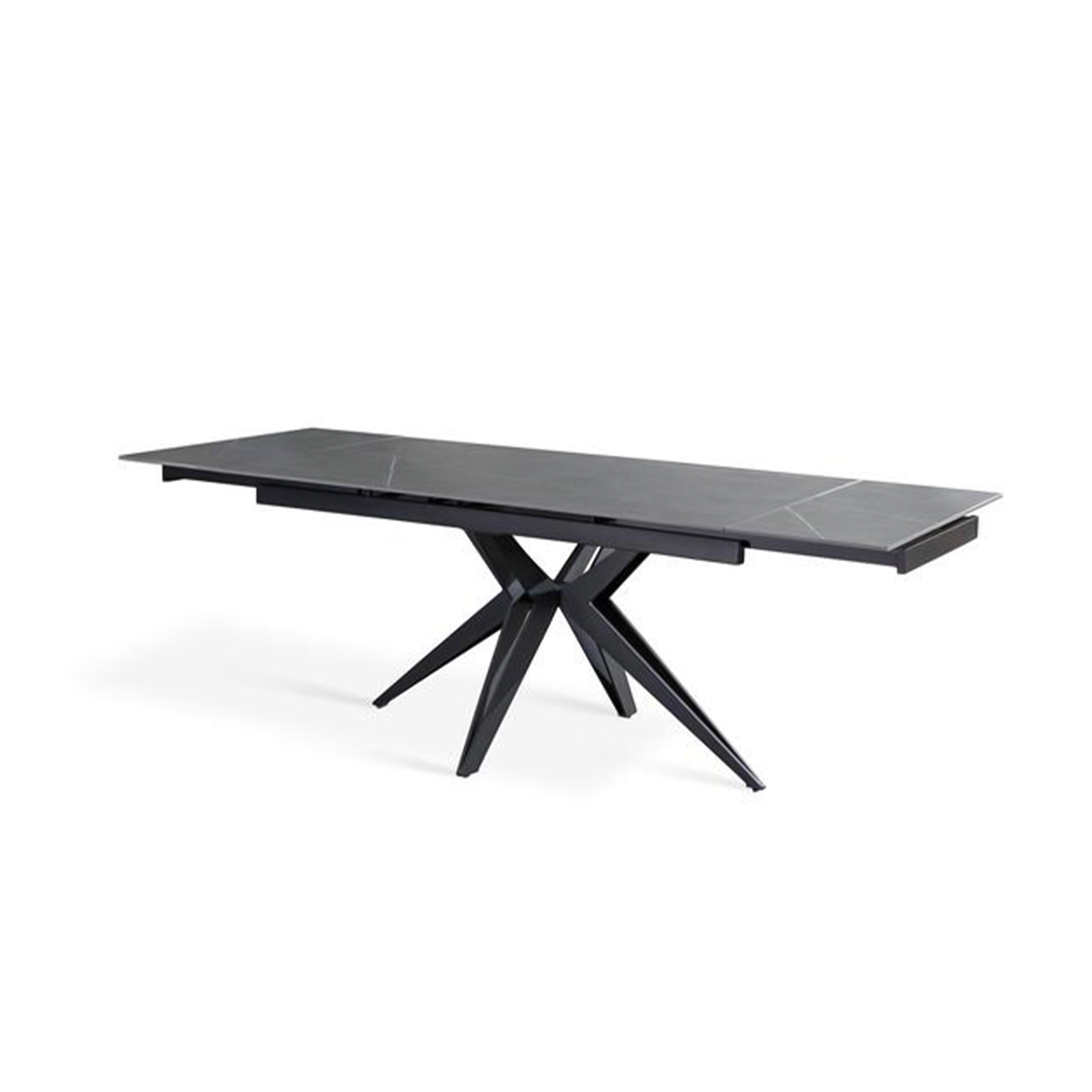 Tavolo allungabile moderno "Amber" da soggiorno con piano in ceramica effetto marmo