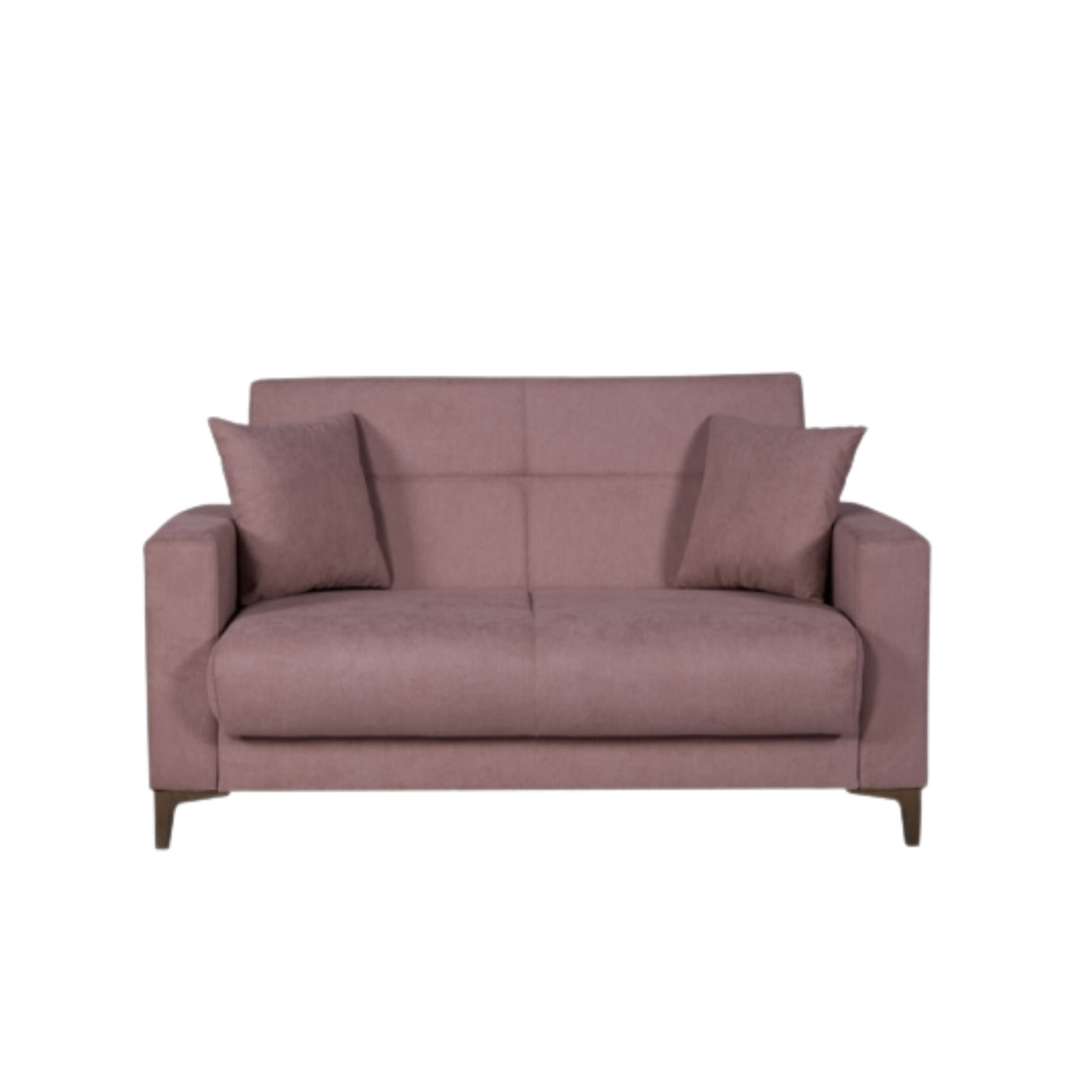 Divano con cassettone contenitore "Bravo Bacos" in tessuto con due cuscini