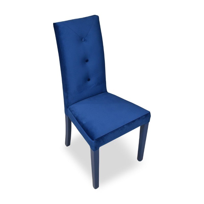 Set di sedie da pranzo "Montecarlo" imbottite in velluto con 3 bottoni cm 47x46 101h - MondoViro