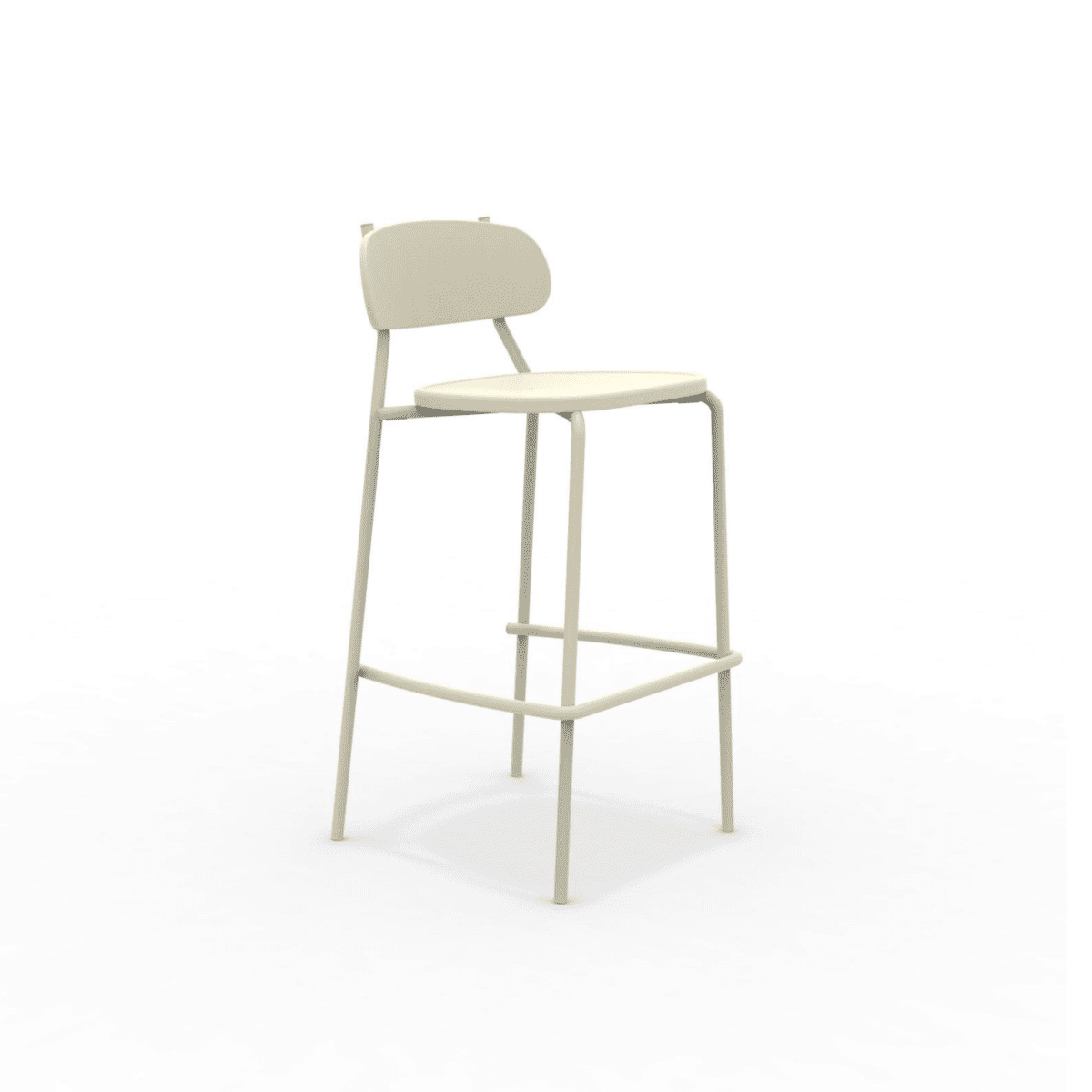 Set di sgabelli da giardino "Fox" impilabili in metallo verniciato cm 48x50 98h - MondoViro