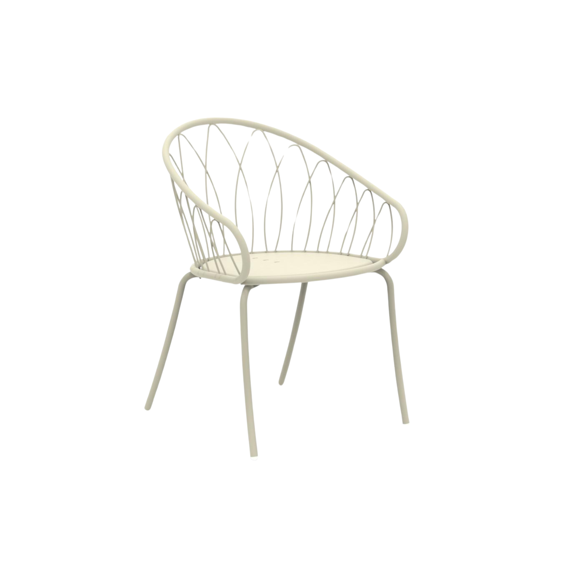 Set di sedie da giardino in metallo verniciato "Flora" impilabili cm 59x56 81h