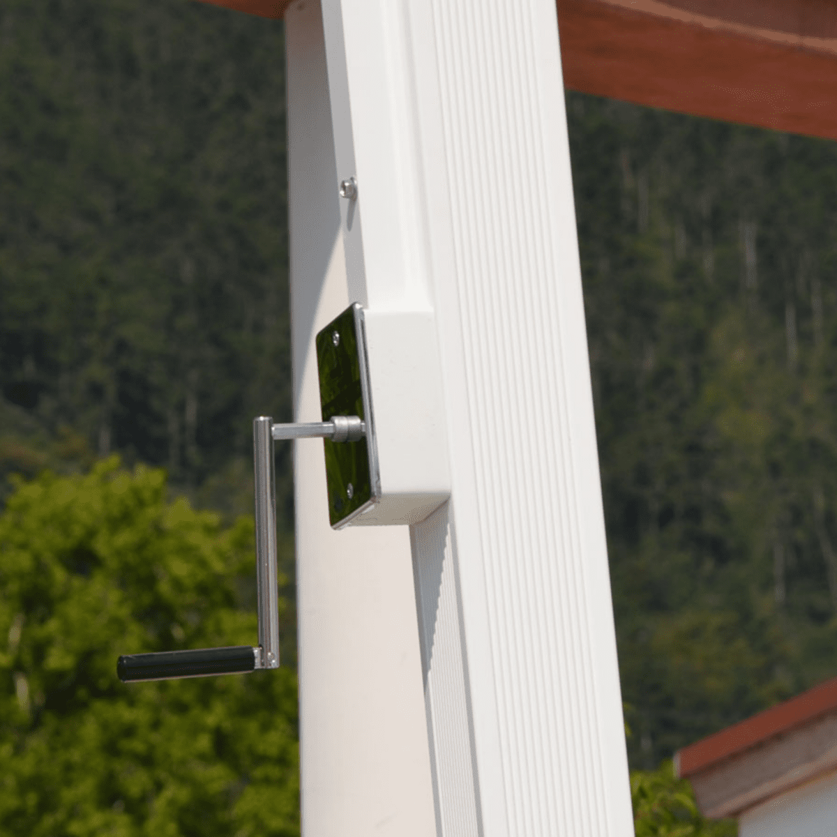 Ombrellone moderno "Deluxe Classic" fisso e palo laterale girevole - MondoViro