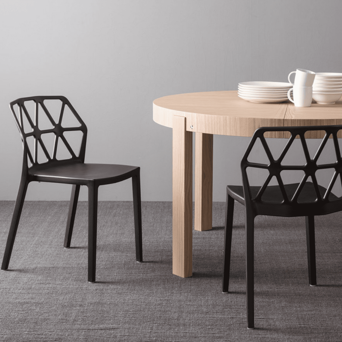 Set di sedie moderne da soggiorno "Alchemia" in polipropilene cm 49,5x51 79h - MondoViro